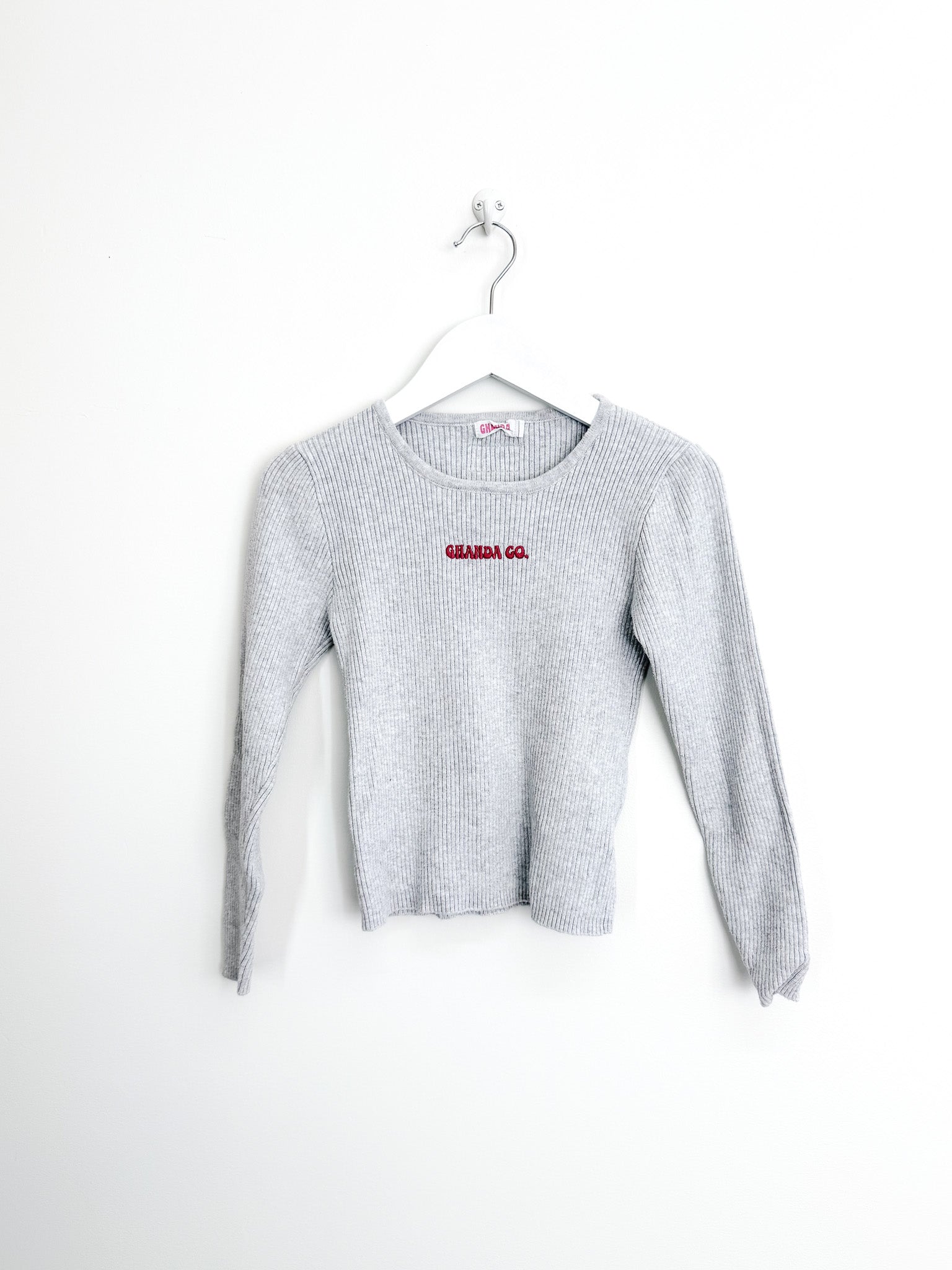 Ghanda rib knit long sleeve top (7-8y)