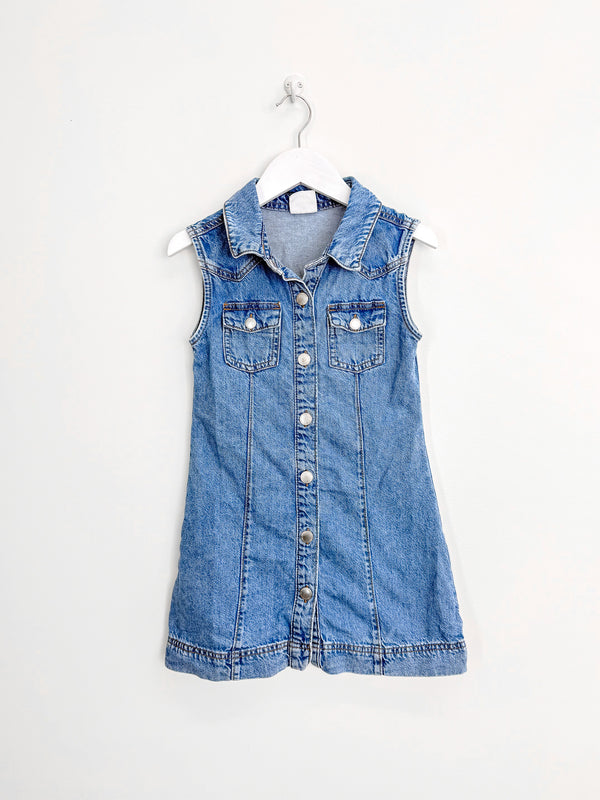 Cotton On Kids retro denim button down dress (7y)