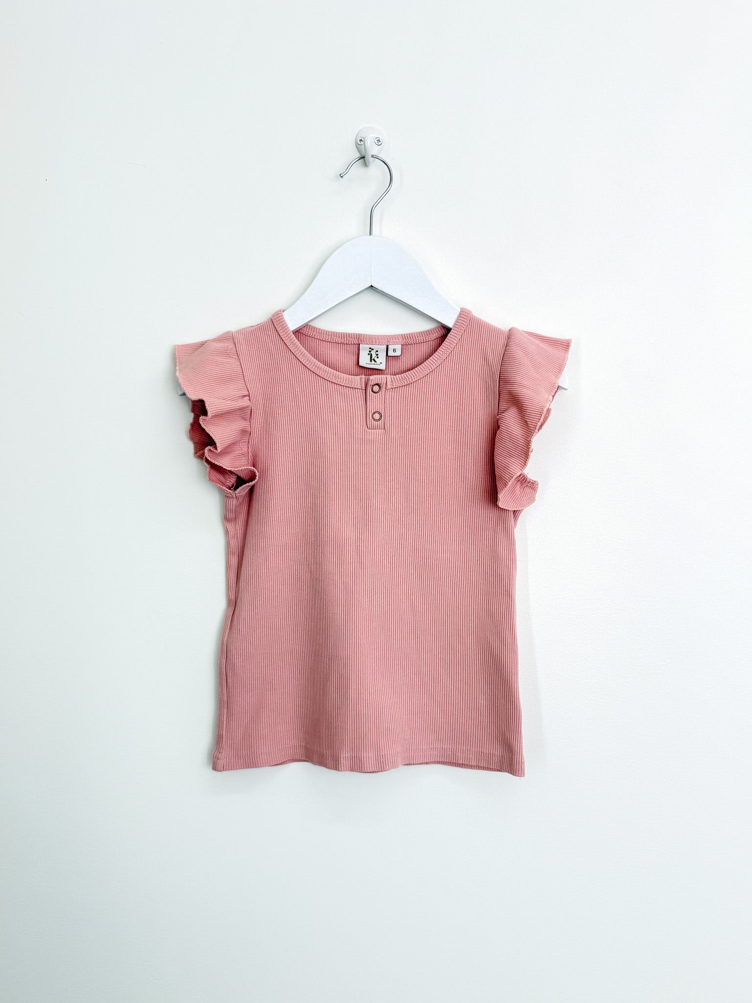 Karibou Kids rib flutter tee (6y)