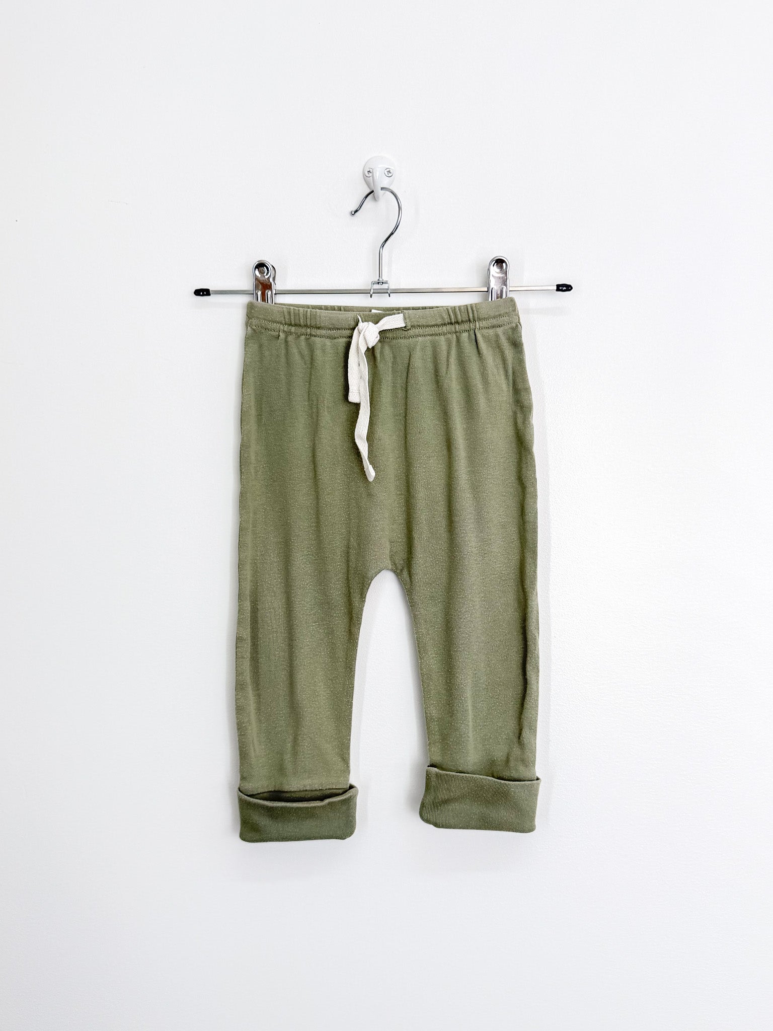 Nature Baby organic drawstring pants - sage (1y)