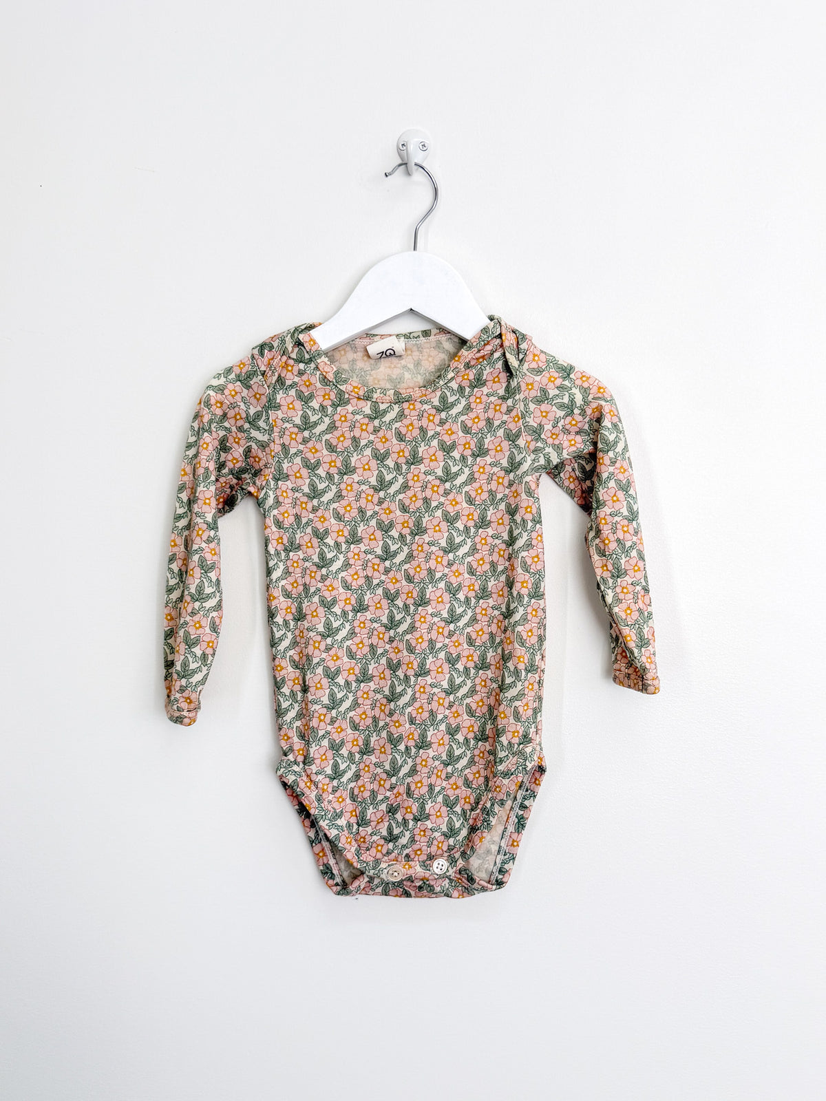Nature Baby merino long sleeve bodysuit - garland (1y)