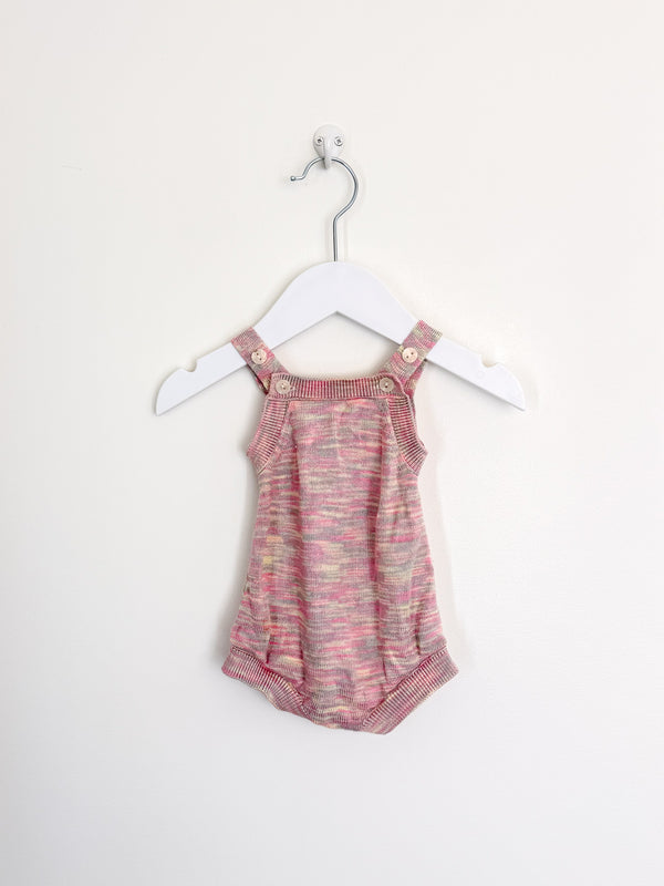Fox & Finch rainbow knit romper (3-6m)