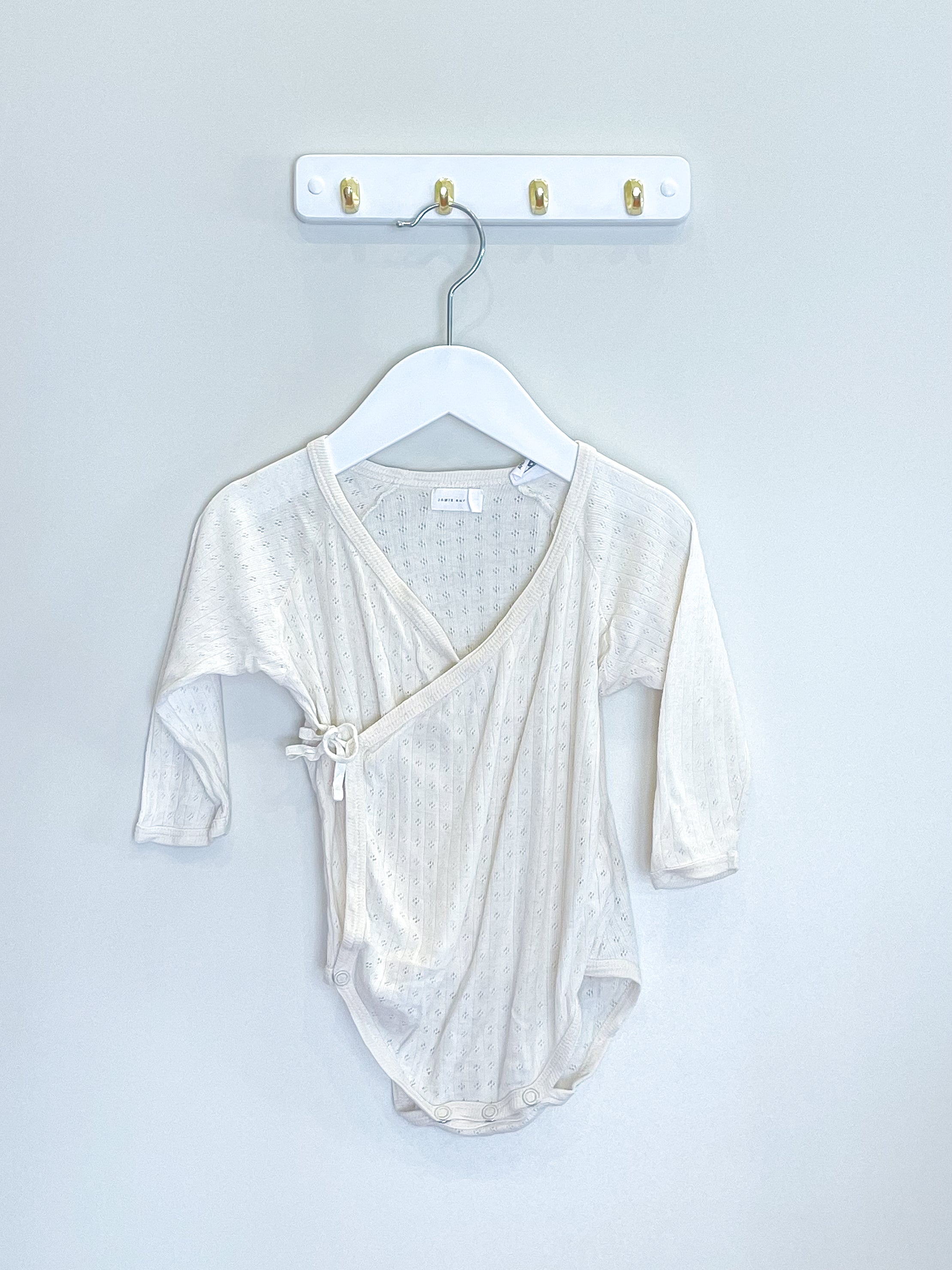 Jamie Kay organic pointelle kimono bodysuit (6-12m)