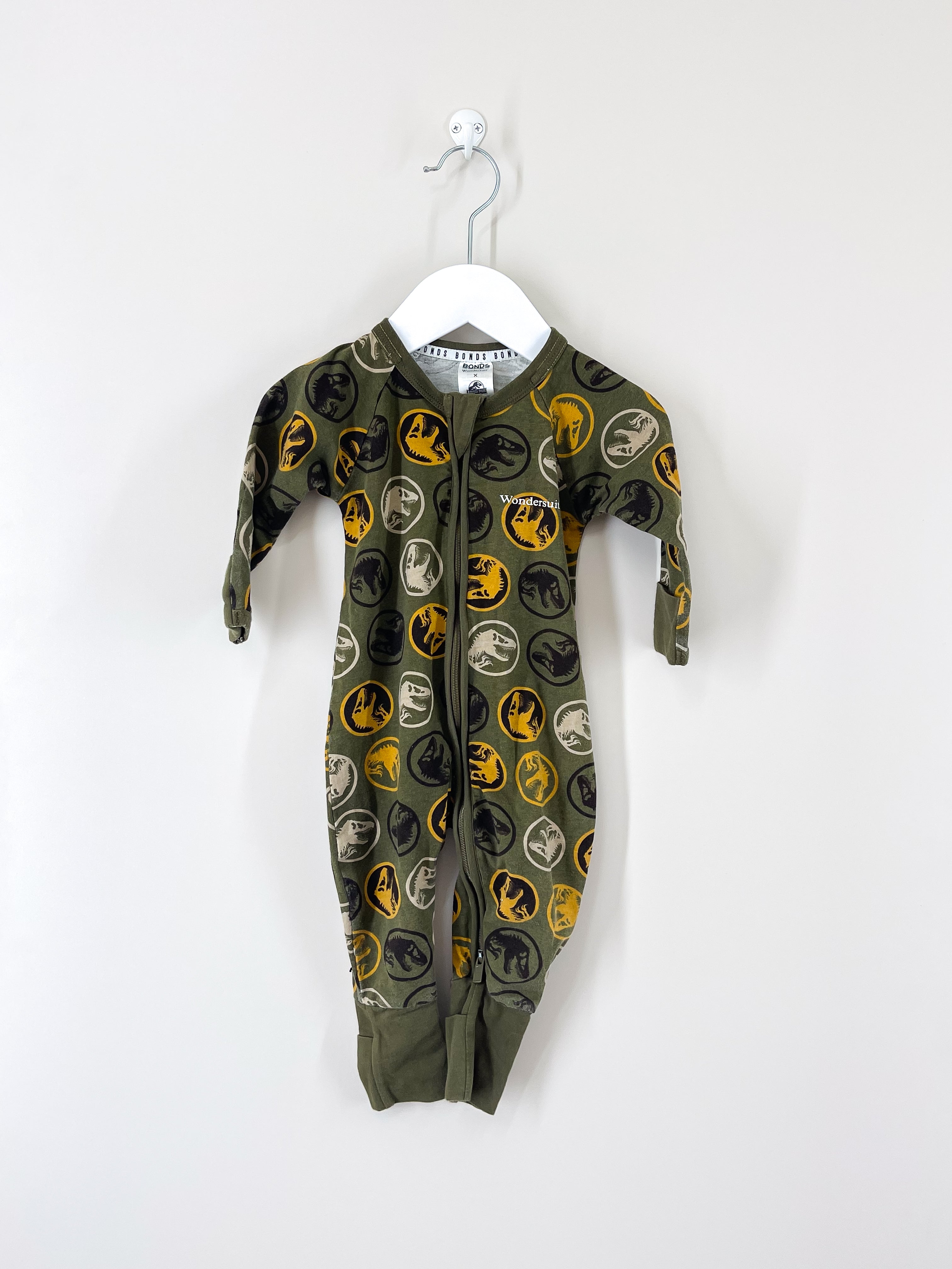 Bonds x Jurassic Park wondersuit (3-6m)