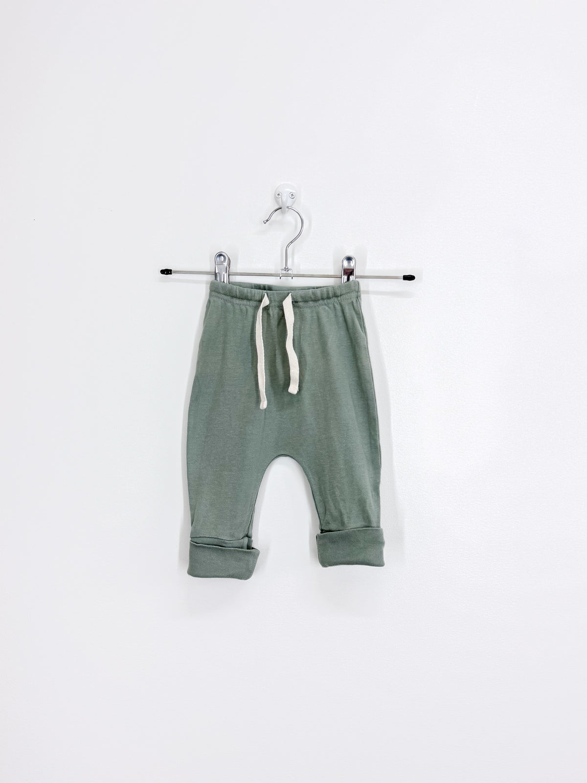 Nature Baby organic drawstring pants - green (0-3m)