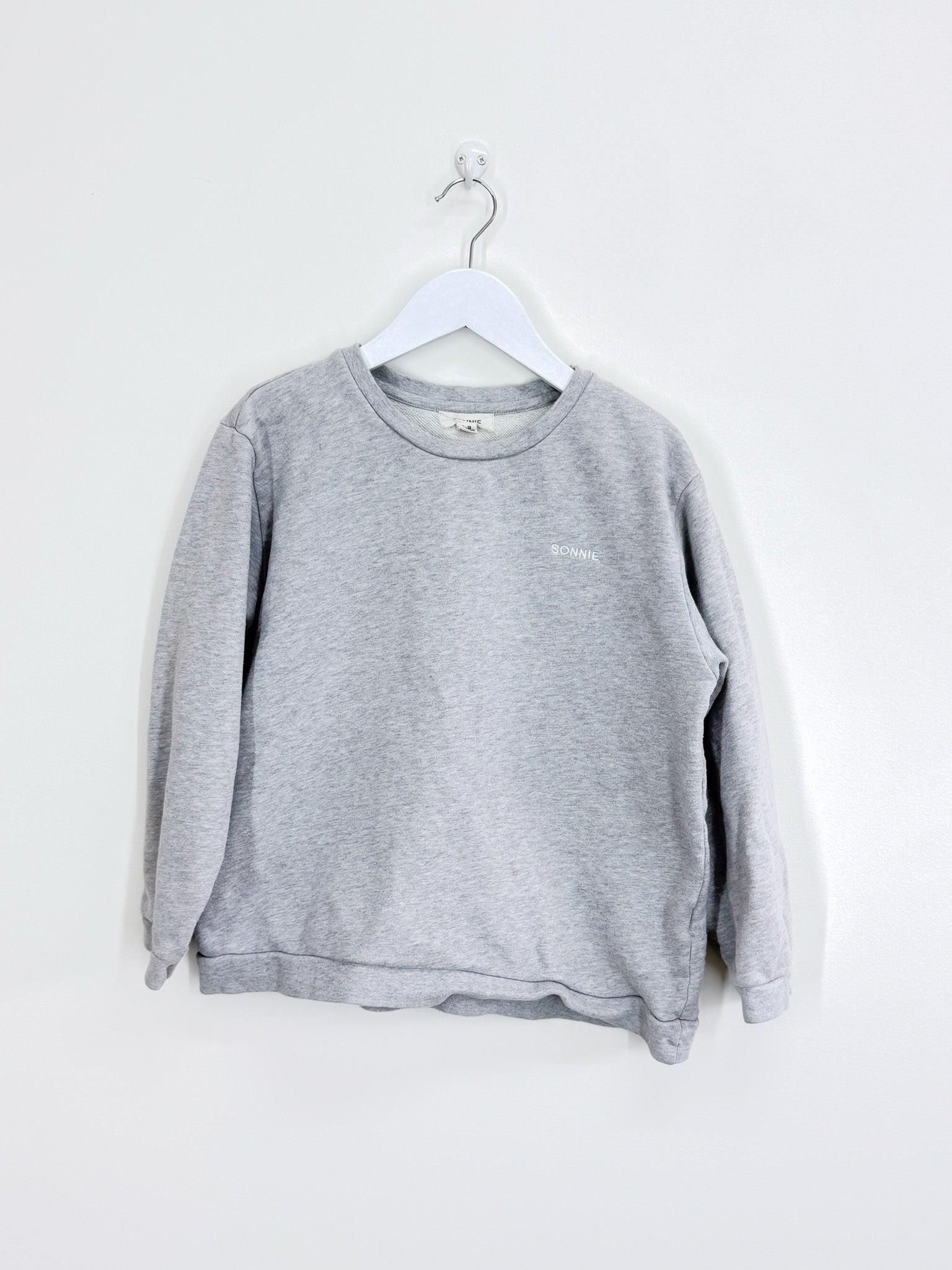 Sonnie organic logo sweatshirt - grey (8-9y)