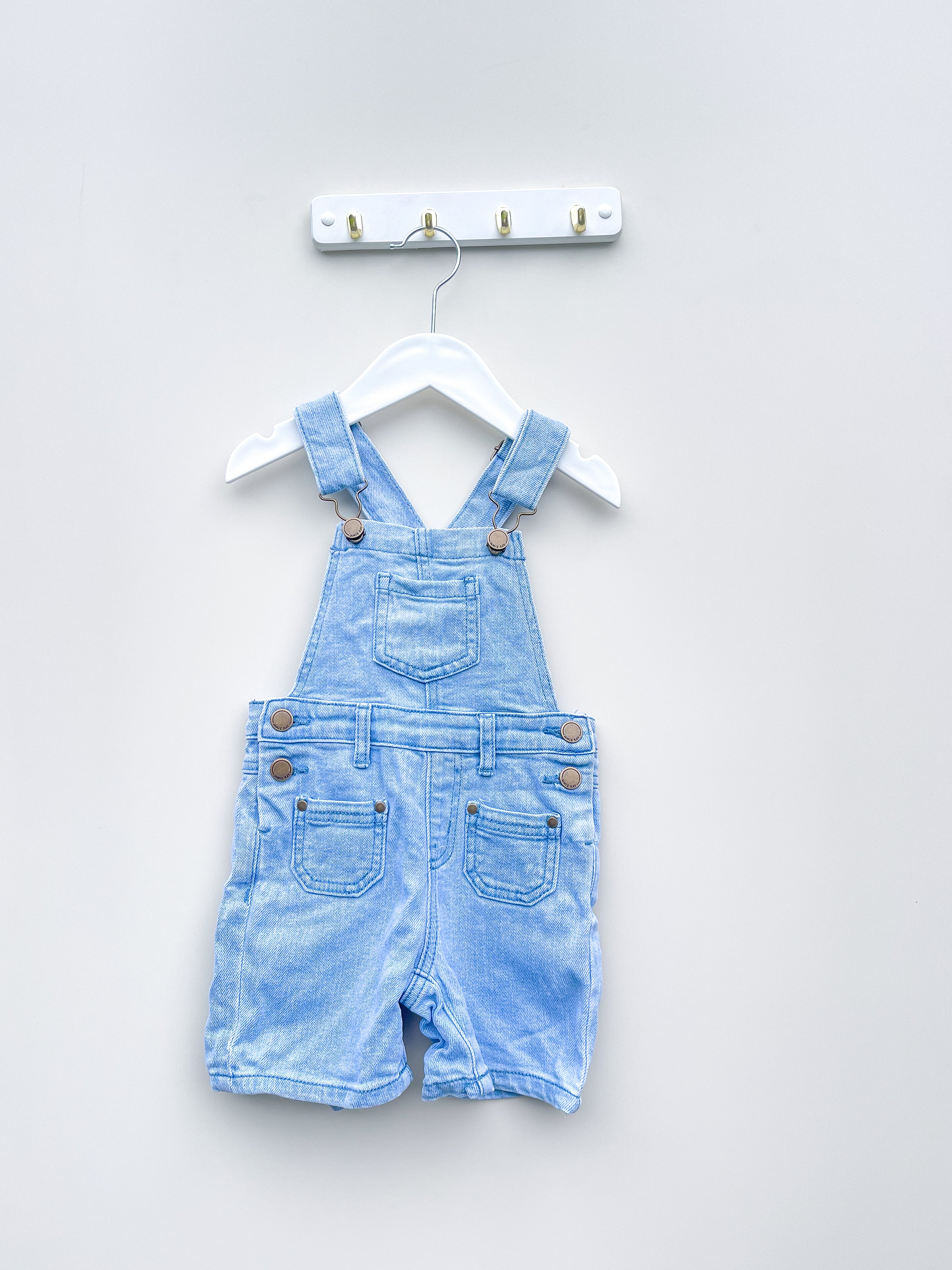 Jamie Kay chase twill overalls - washed denim (3y)