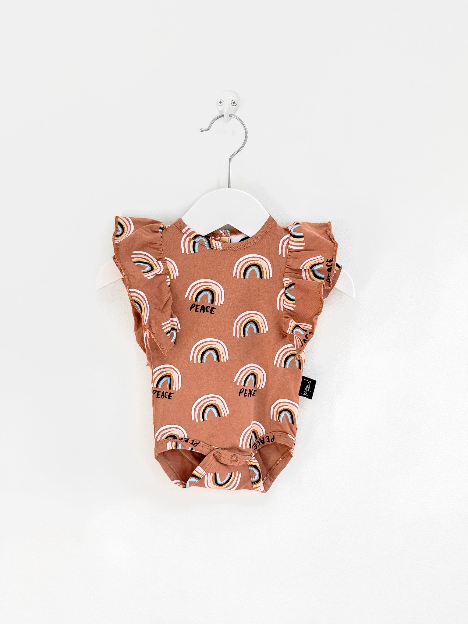 Kapow Kids rainbow frill bodysuit (0-3m)