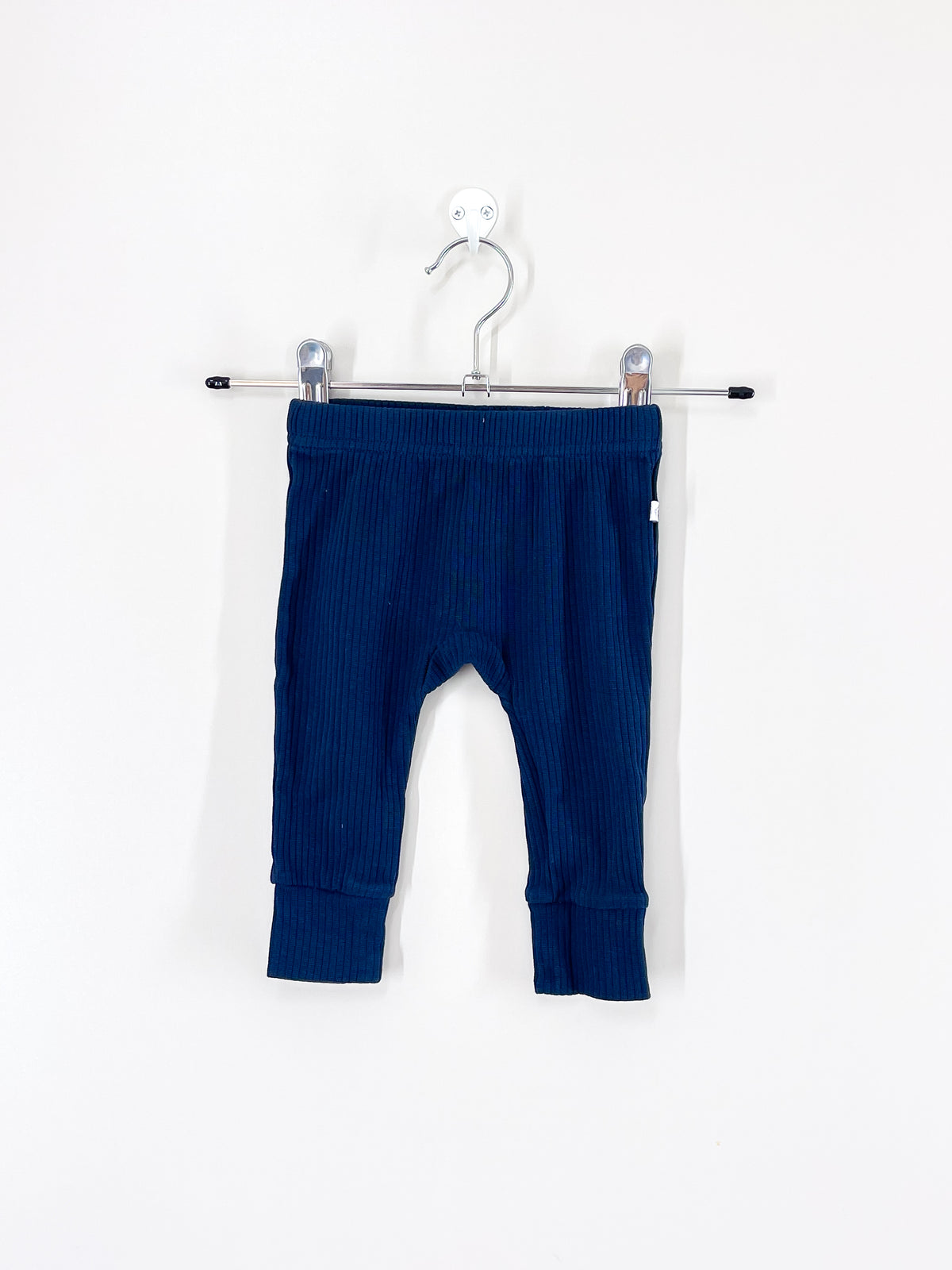 Teeny Weeny rib leggings - navy (12-18m)