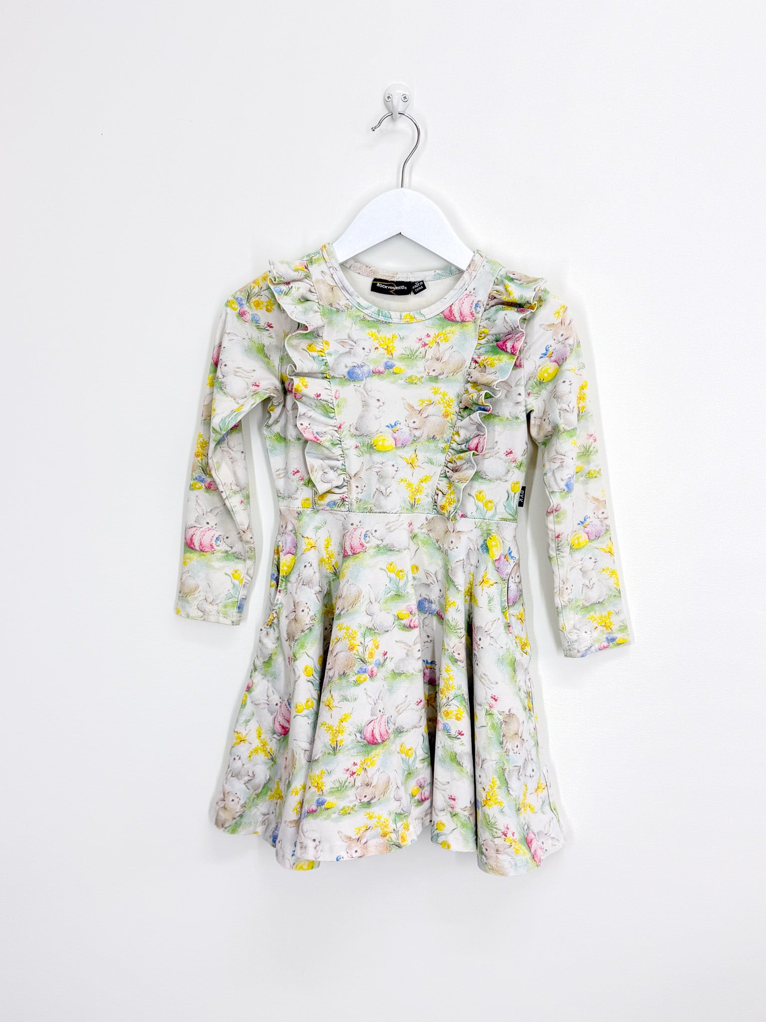 Rock Your Kid bunny ruffle waisted dress (6y)