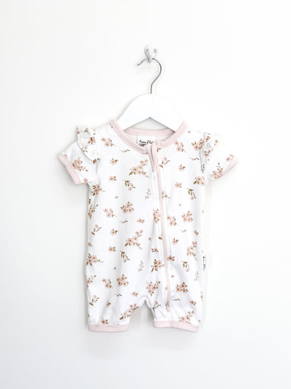 Aster & Oak organic blossom zipsuit (3-6m)