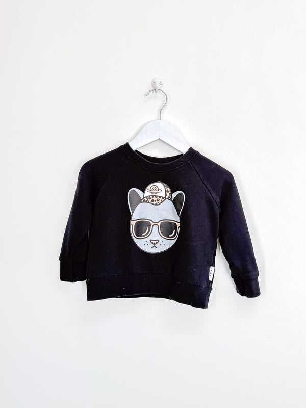 Hux organic panther crew sweatshirt (3y)