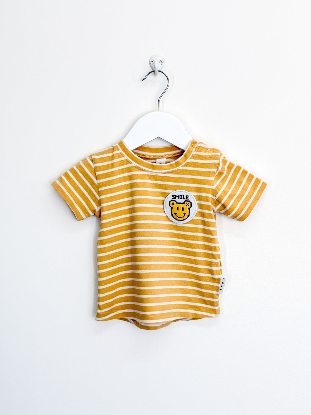 Hux organic digi smile tee (12-18m)