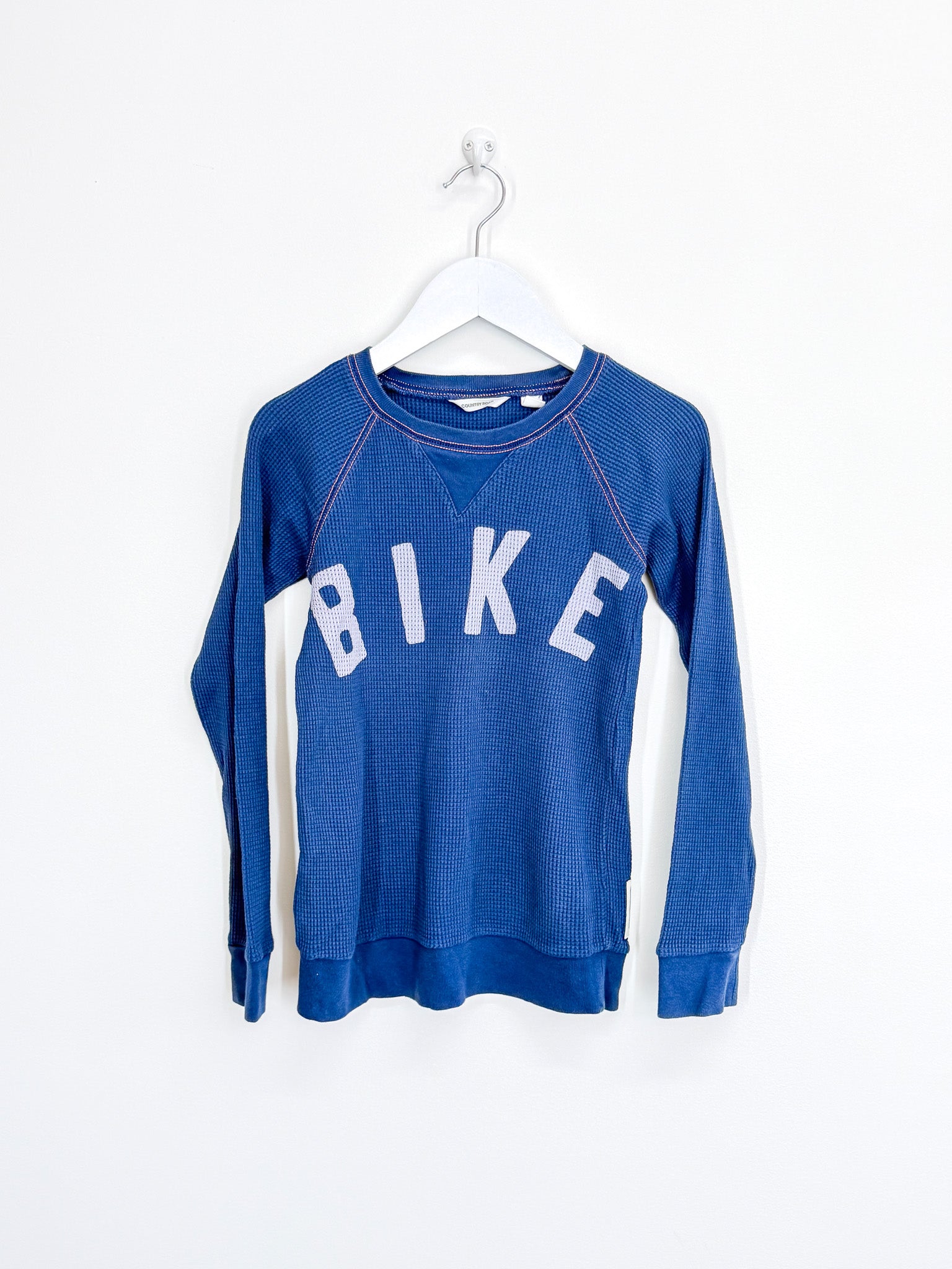 Country Road waffle bike long sleeve tee (8y)