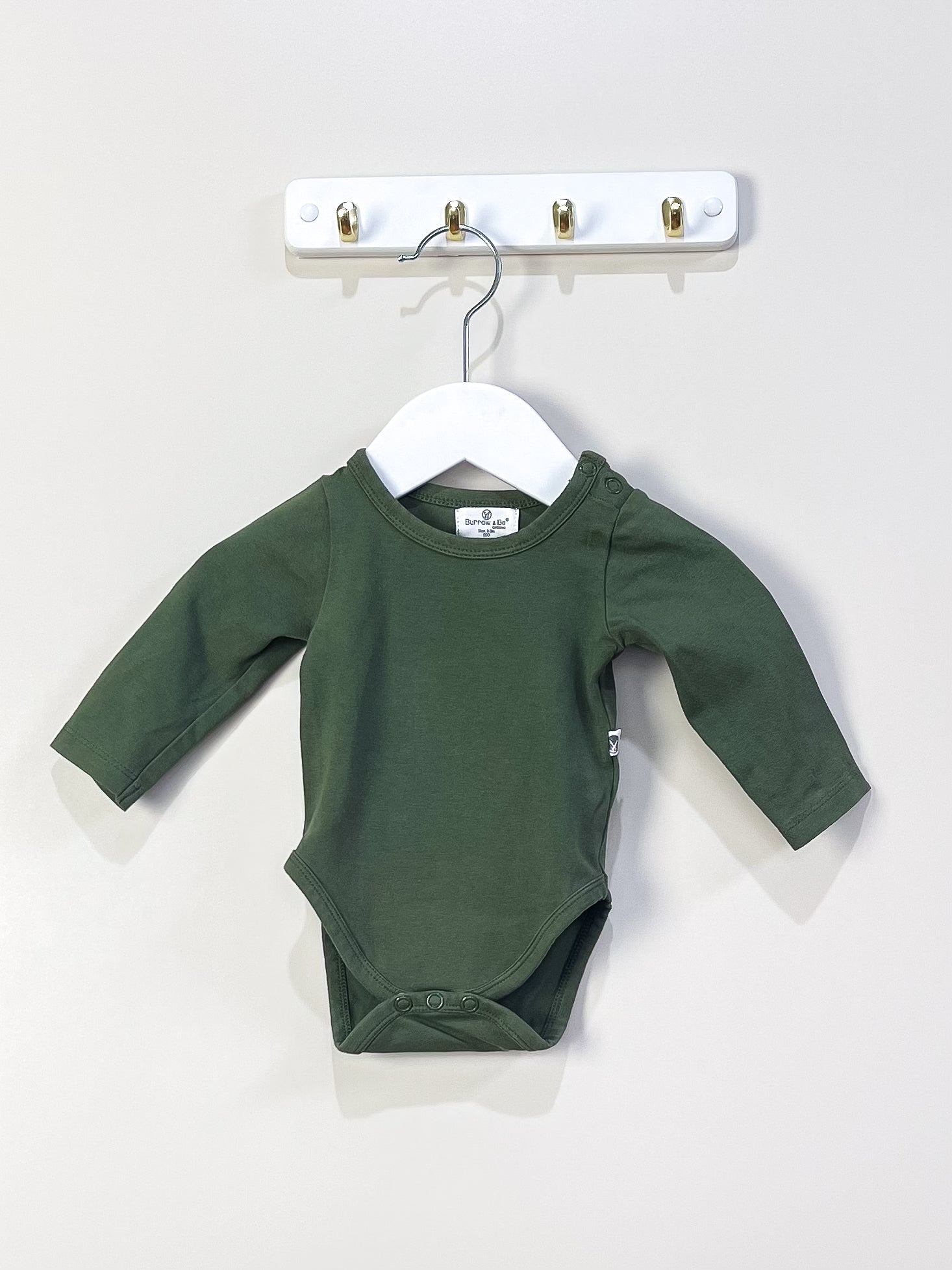 Burrow & Be organic essentials bodysuit - green (6-12m)