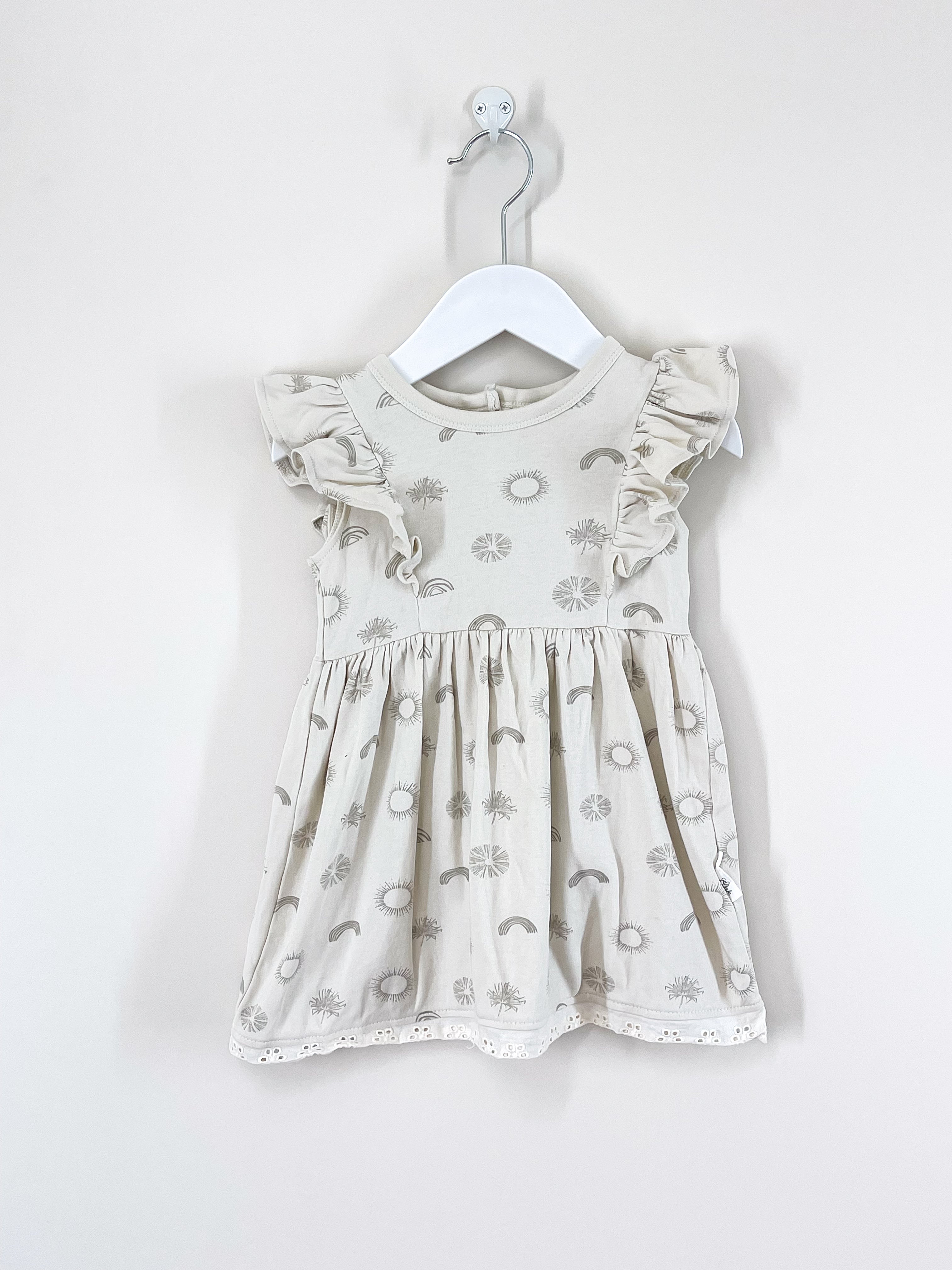 Aster & Oak organic flutter dress (1-2y)