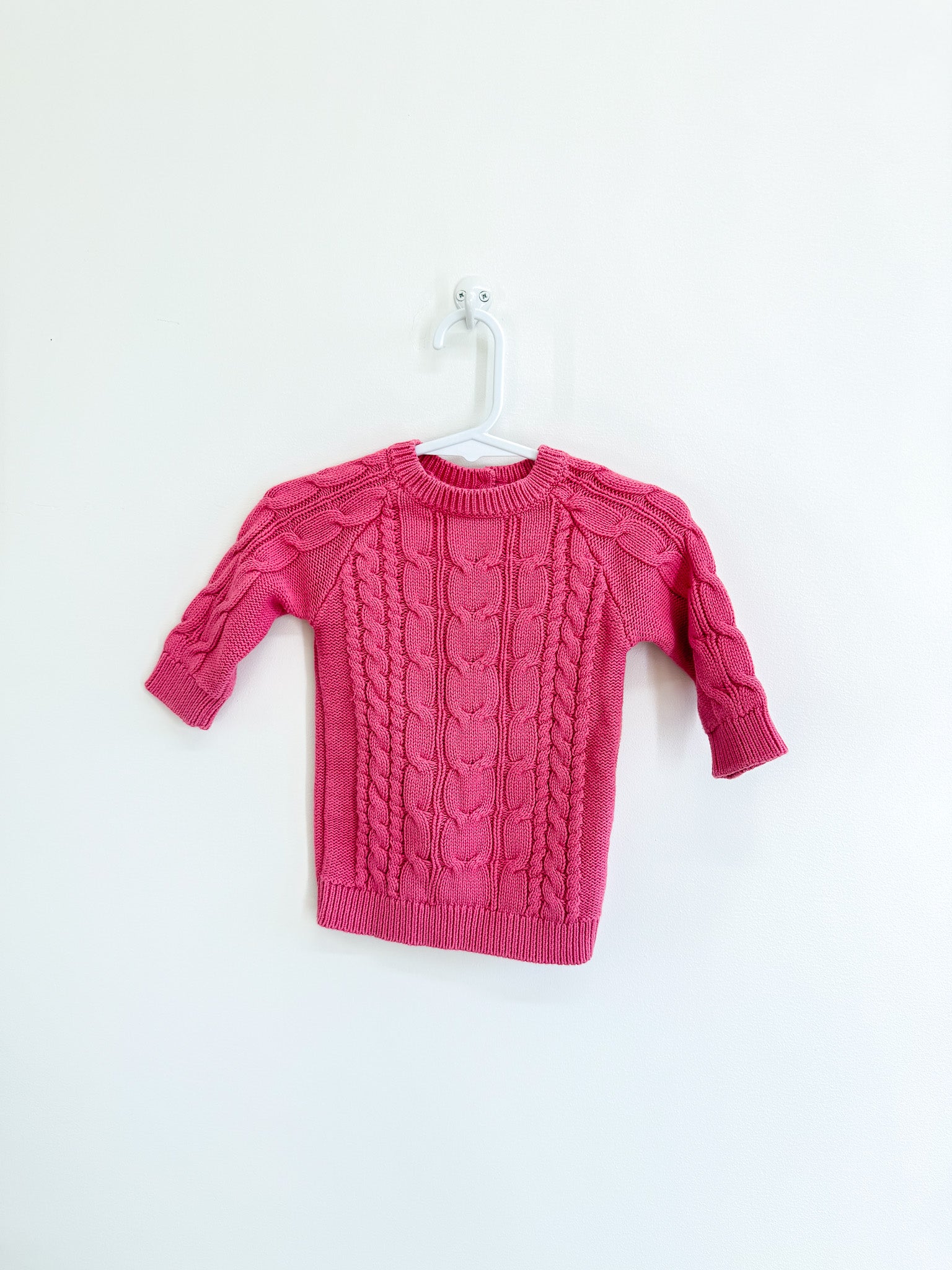 Seed cable knit dress (0-3m)