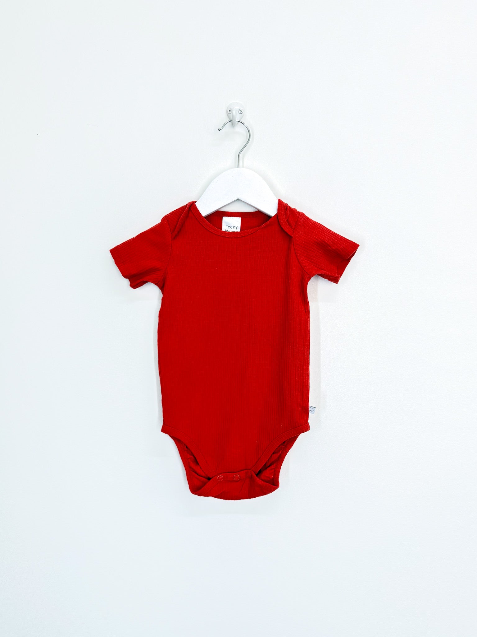 Teeny Weeny short sleeve rib bodysuit - red (12-18m)