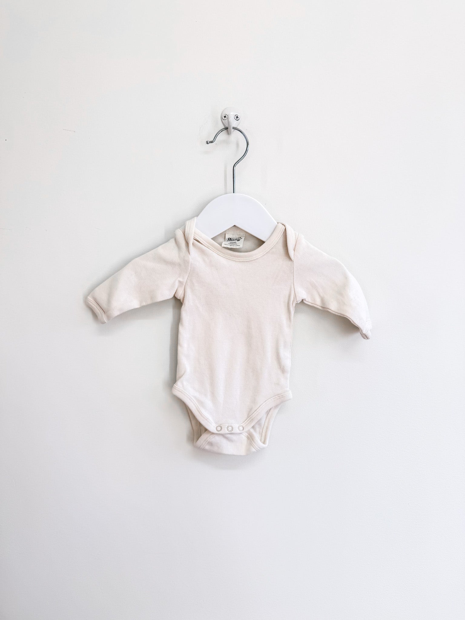 Nature Baby organic long sleeve bodysuit - natural (3-6m)