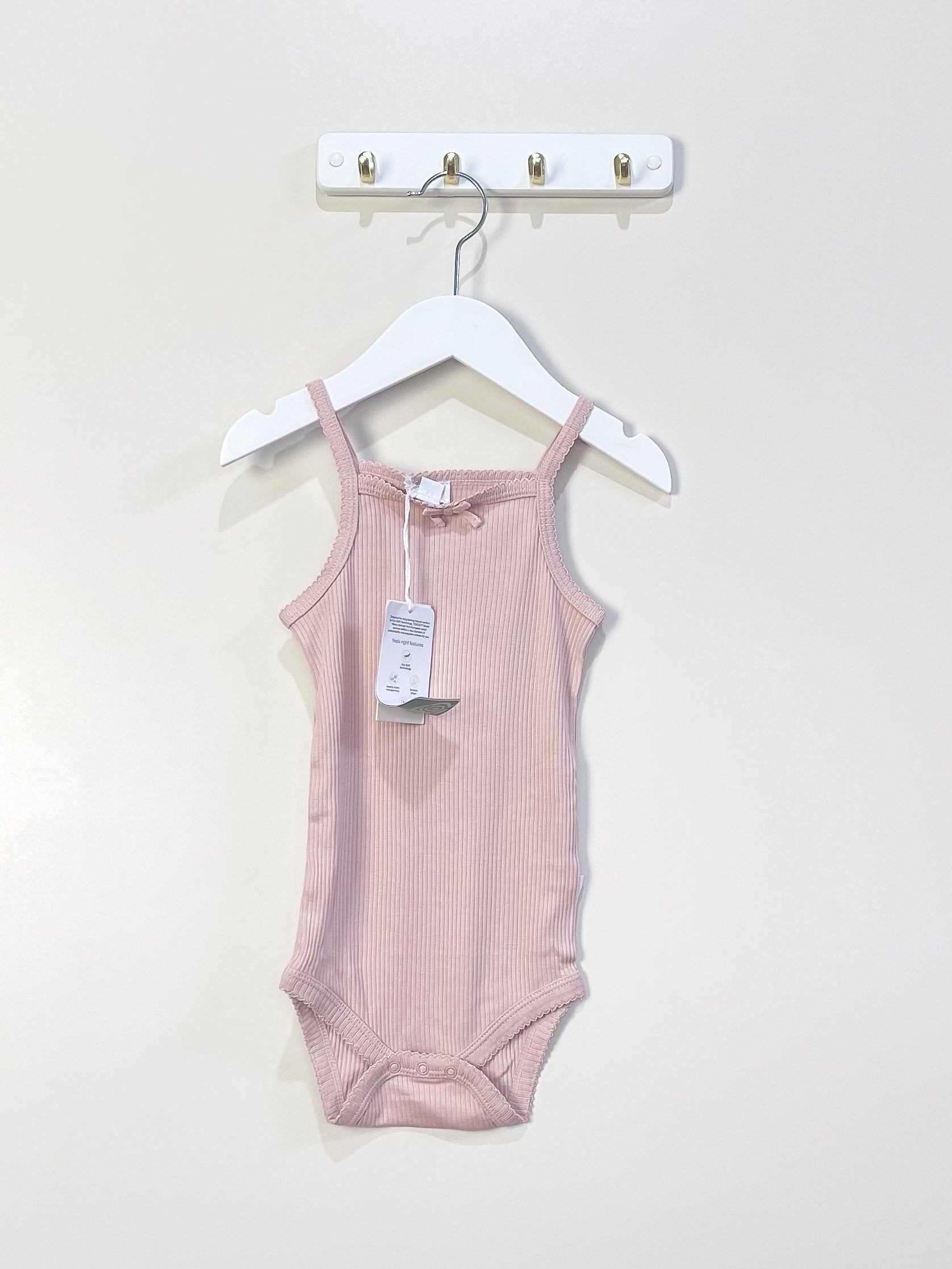 BNWT Jamie Kay organic ribbed singletsuit (2y)