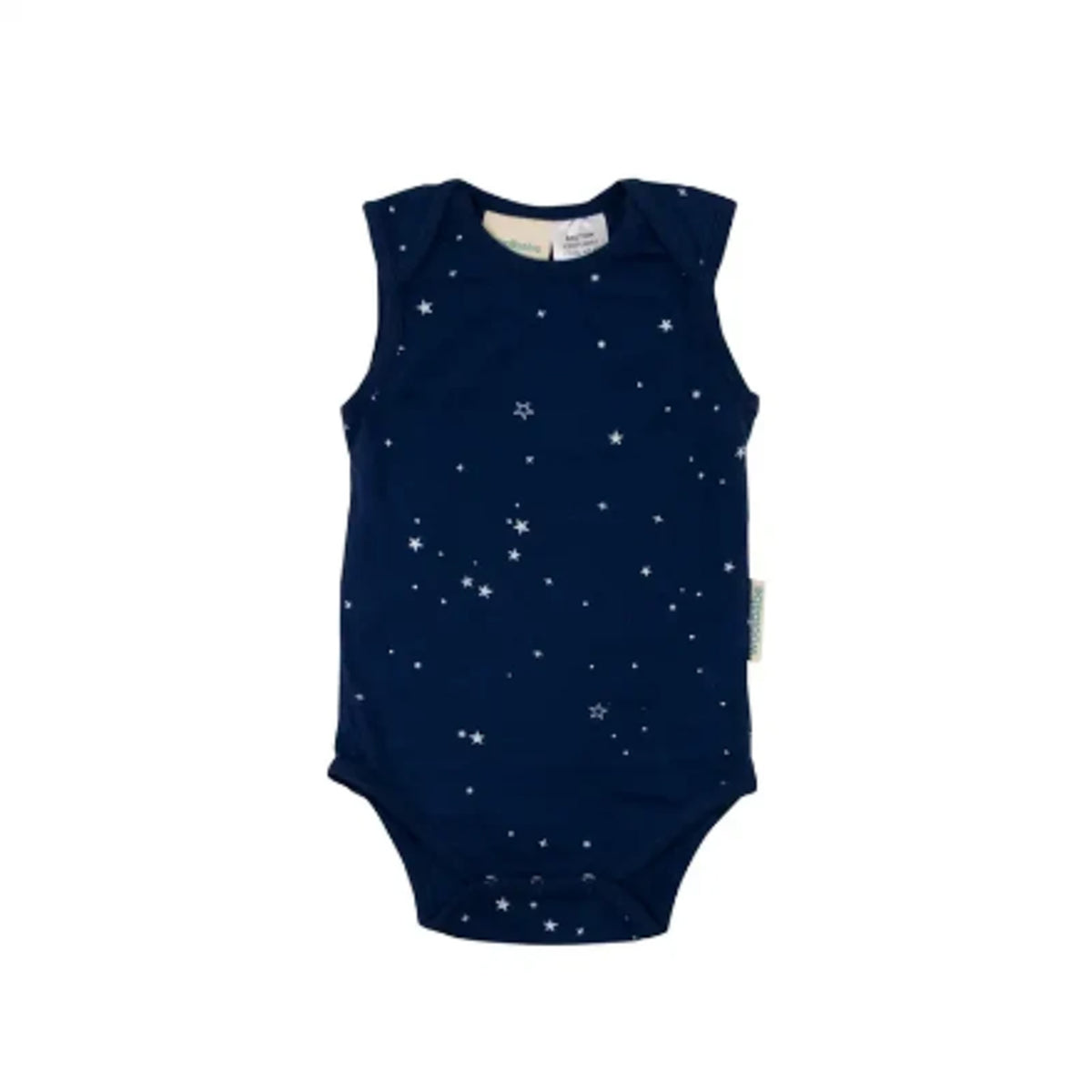 BNWT Woolbabe merino cotton singletsuit - tekapo stars (6-12m)