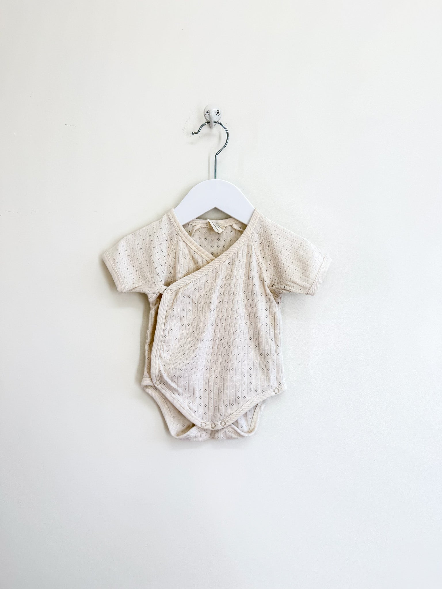 Nature Baby organic kimono pointelle bodysuit (3-6m)