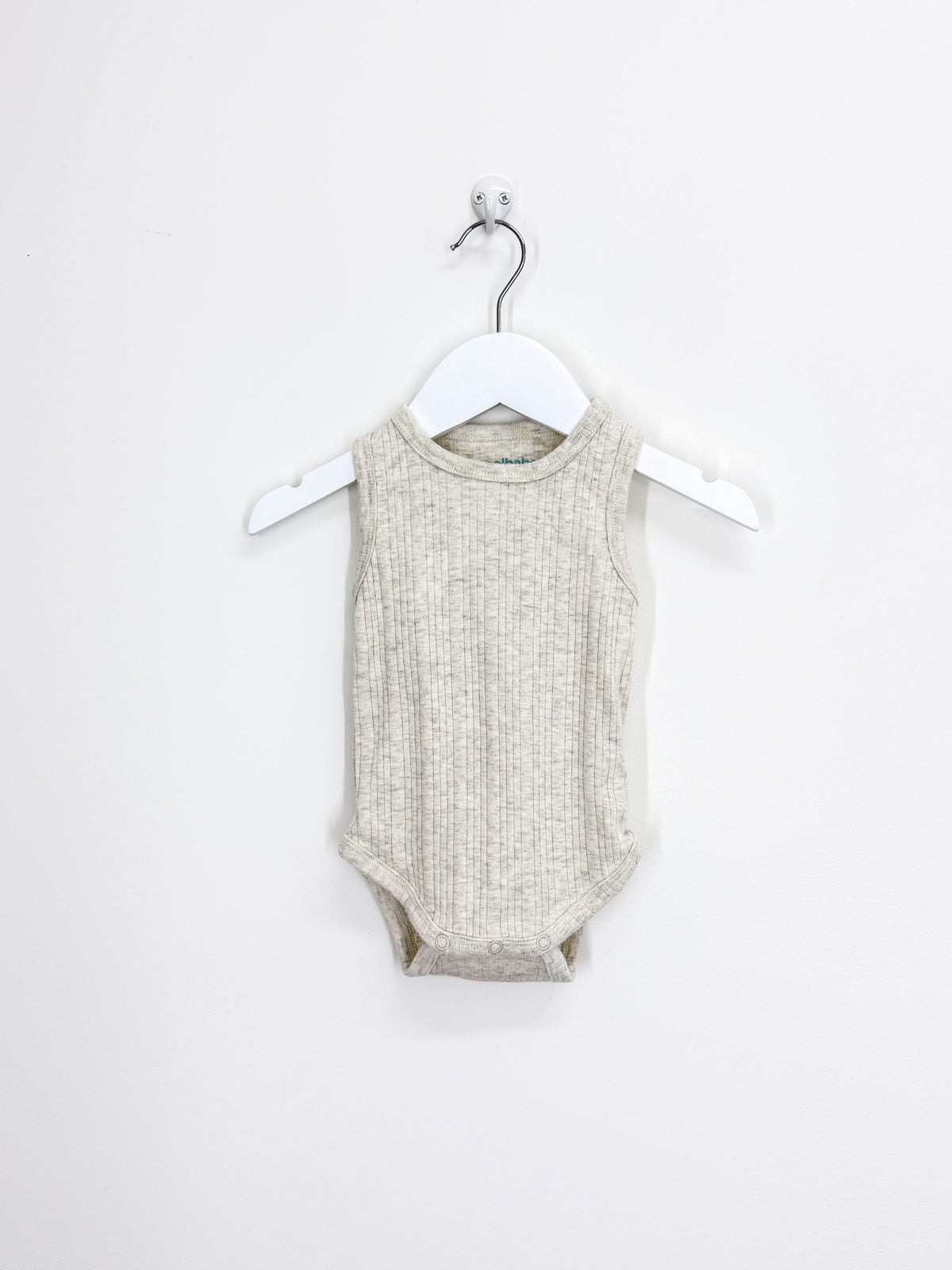 Woolbabe merino cotton rib singletsuit (3-6m)