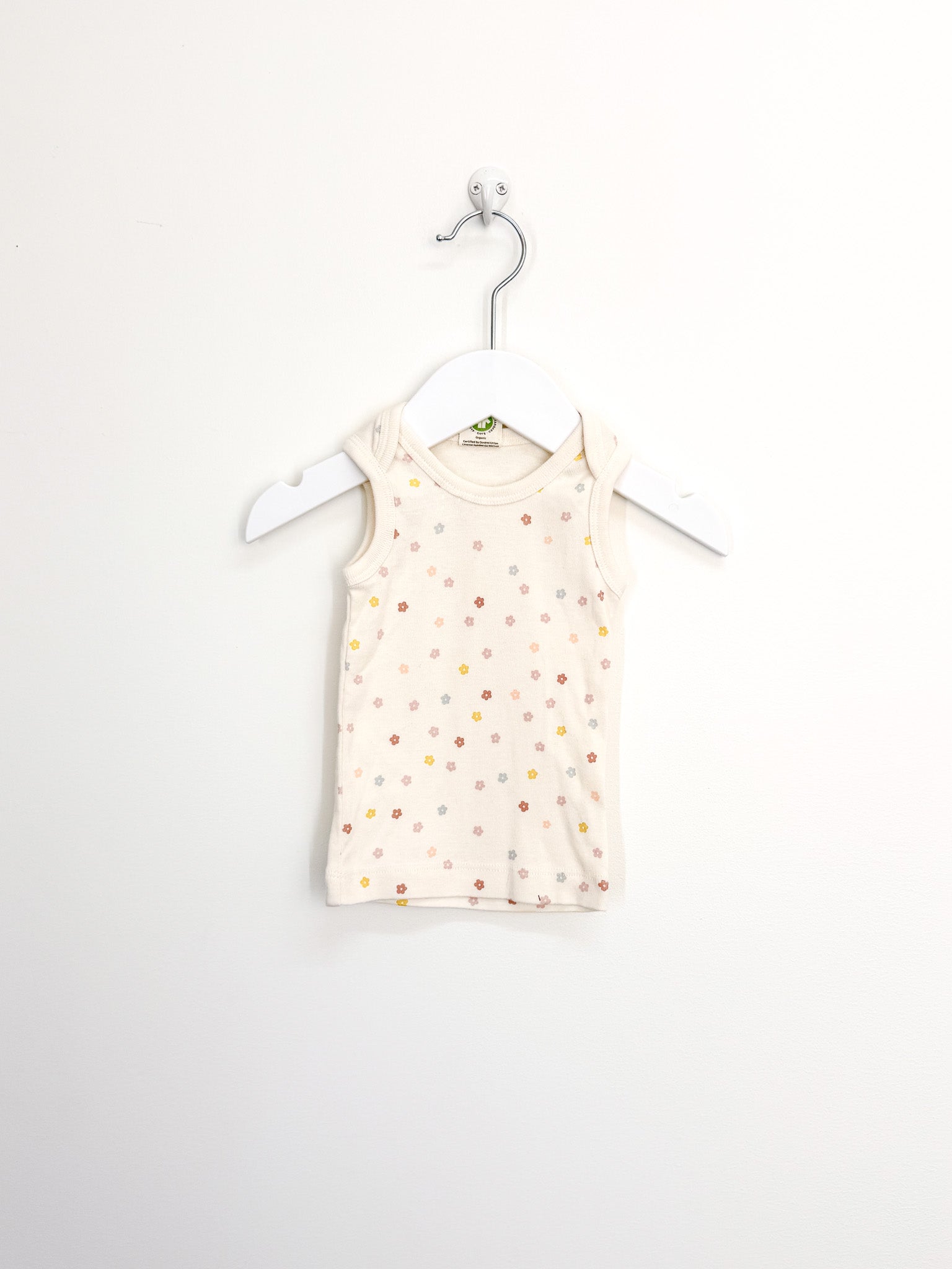 Nature Baby organic singlet top - flora (0-3m)