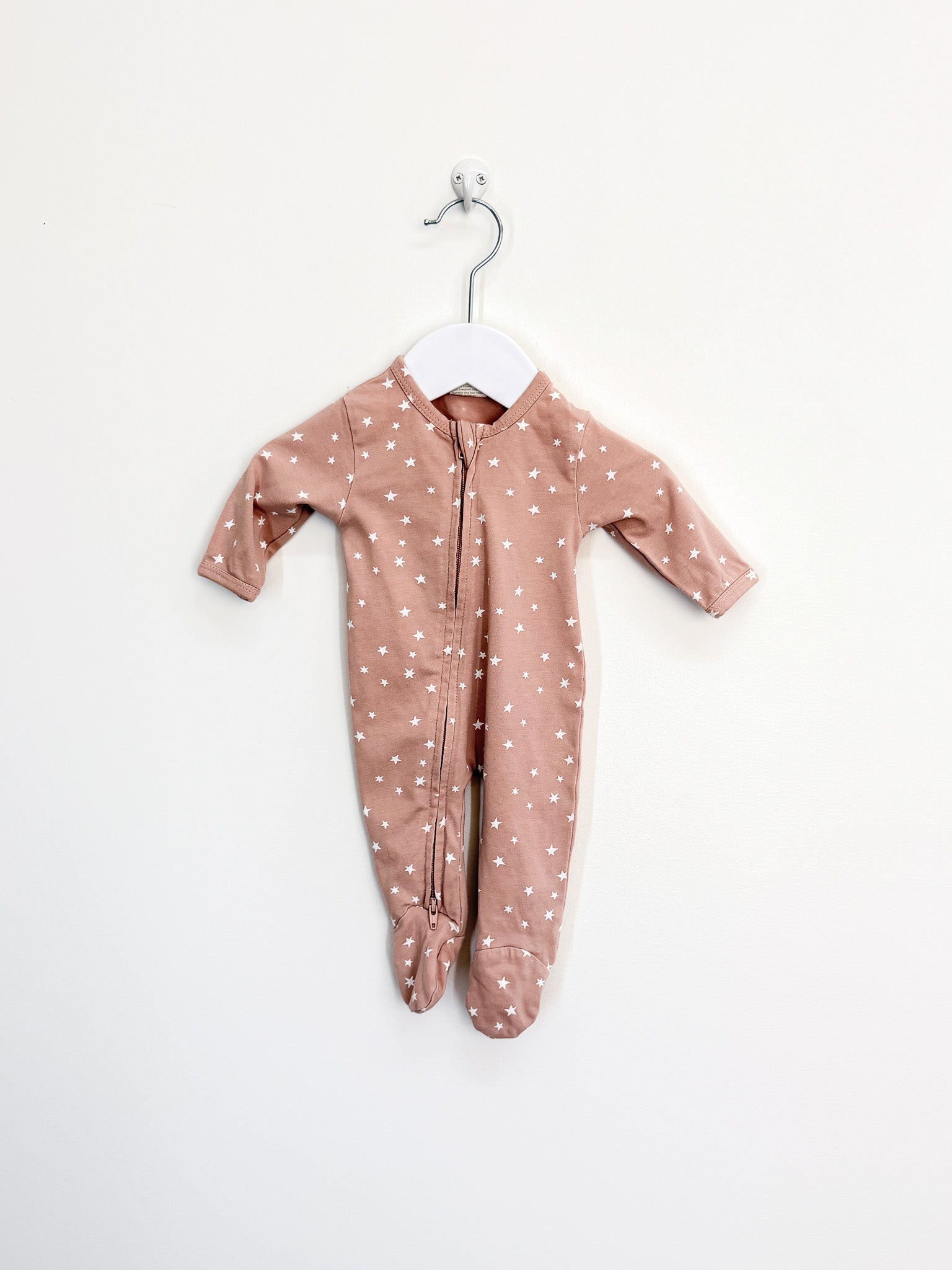 Nature Baby organic dreamlands zipsuit - pink stars (newborn)
