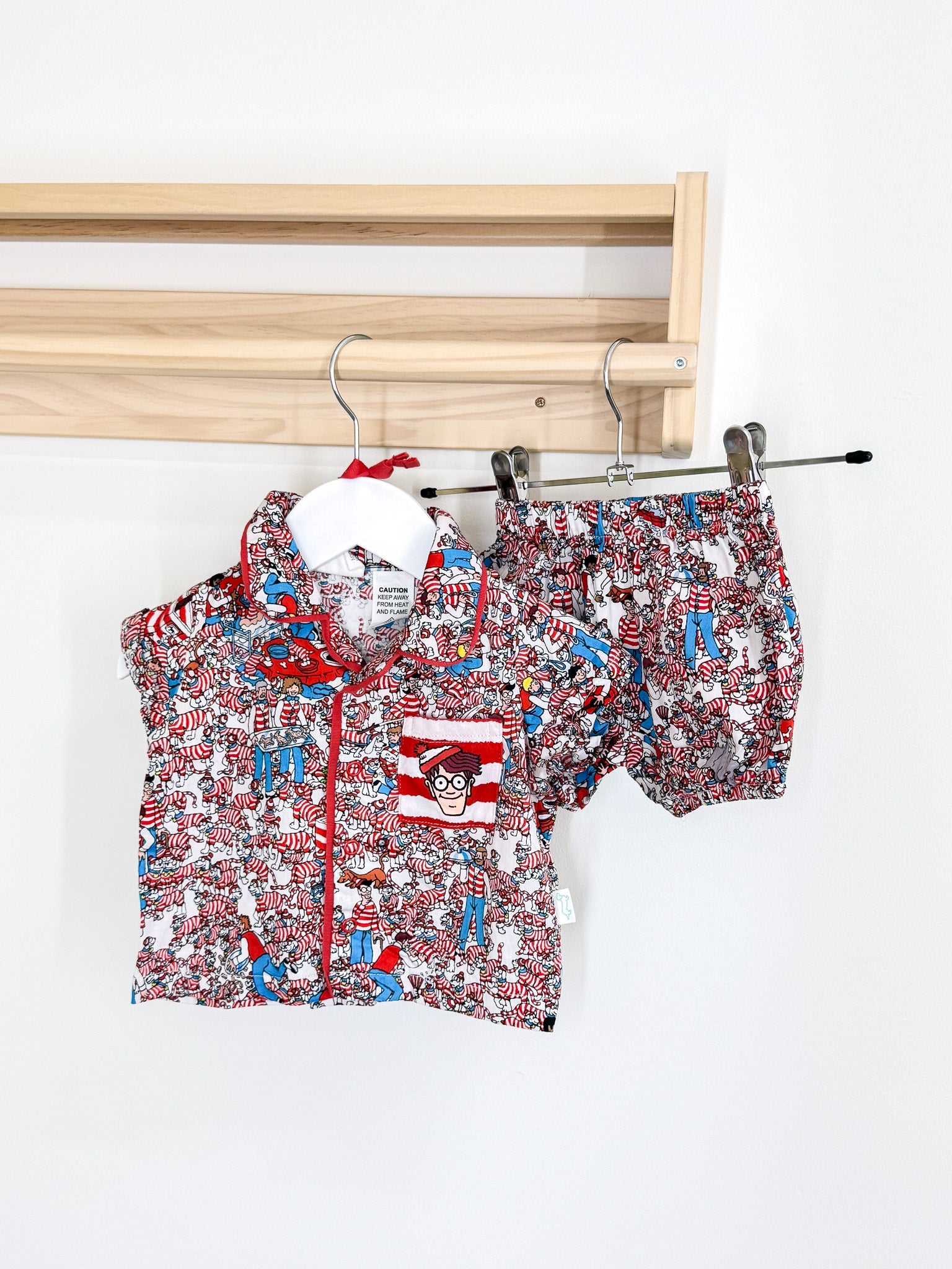 Peter Alexander x Where's Wally PJ set (0-3m)