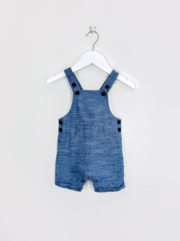Teeny Weeny chambray shortalls (6-12m)