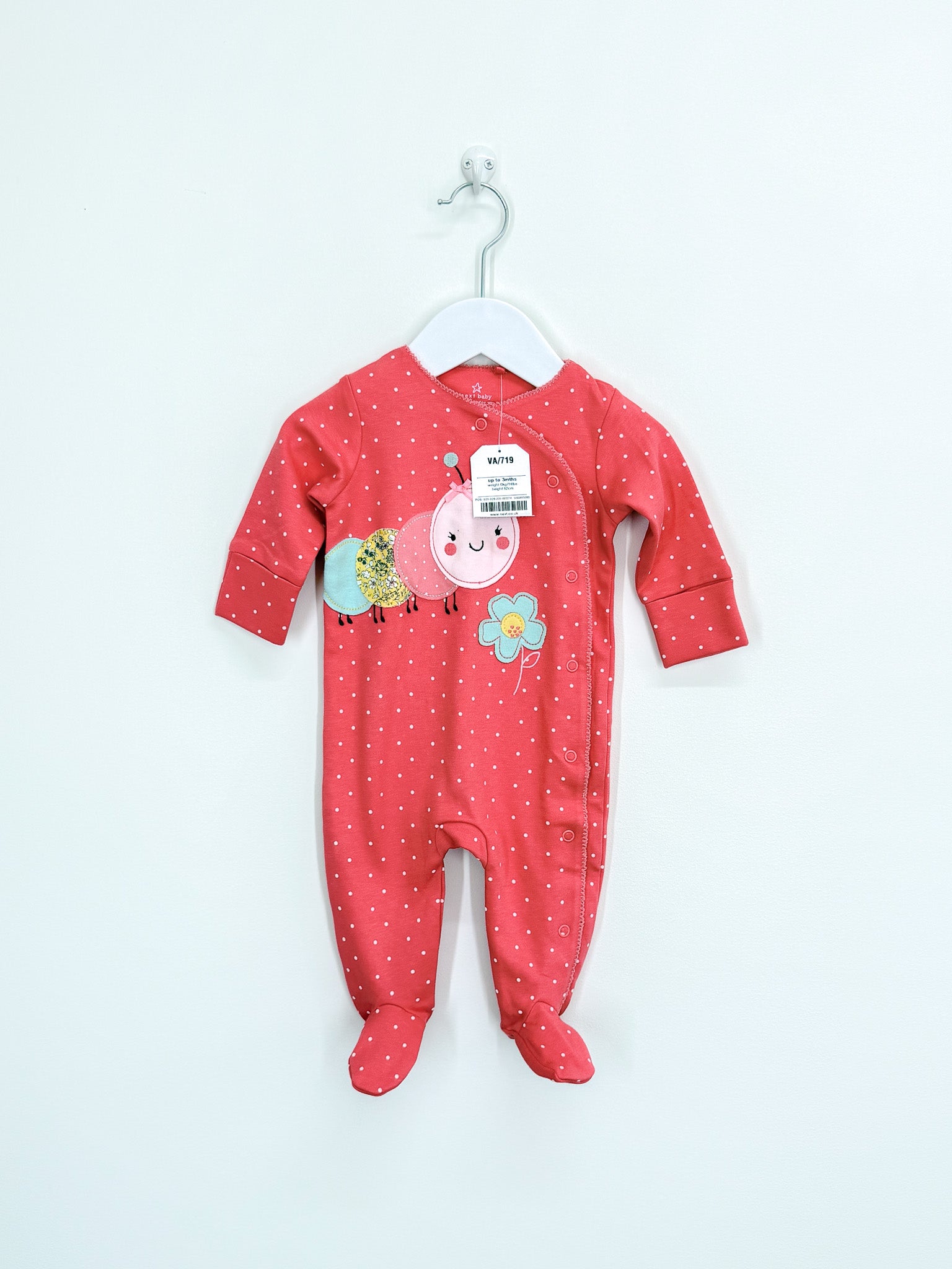 BNWT Next caterpillar spot onesie (0-3m)