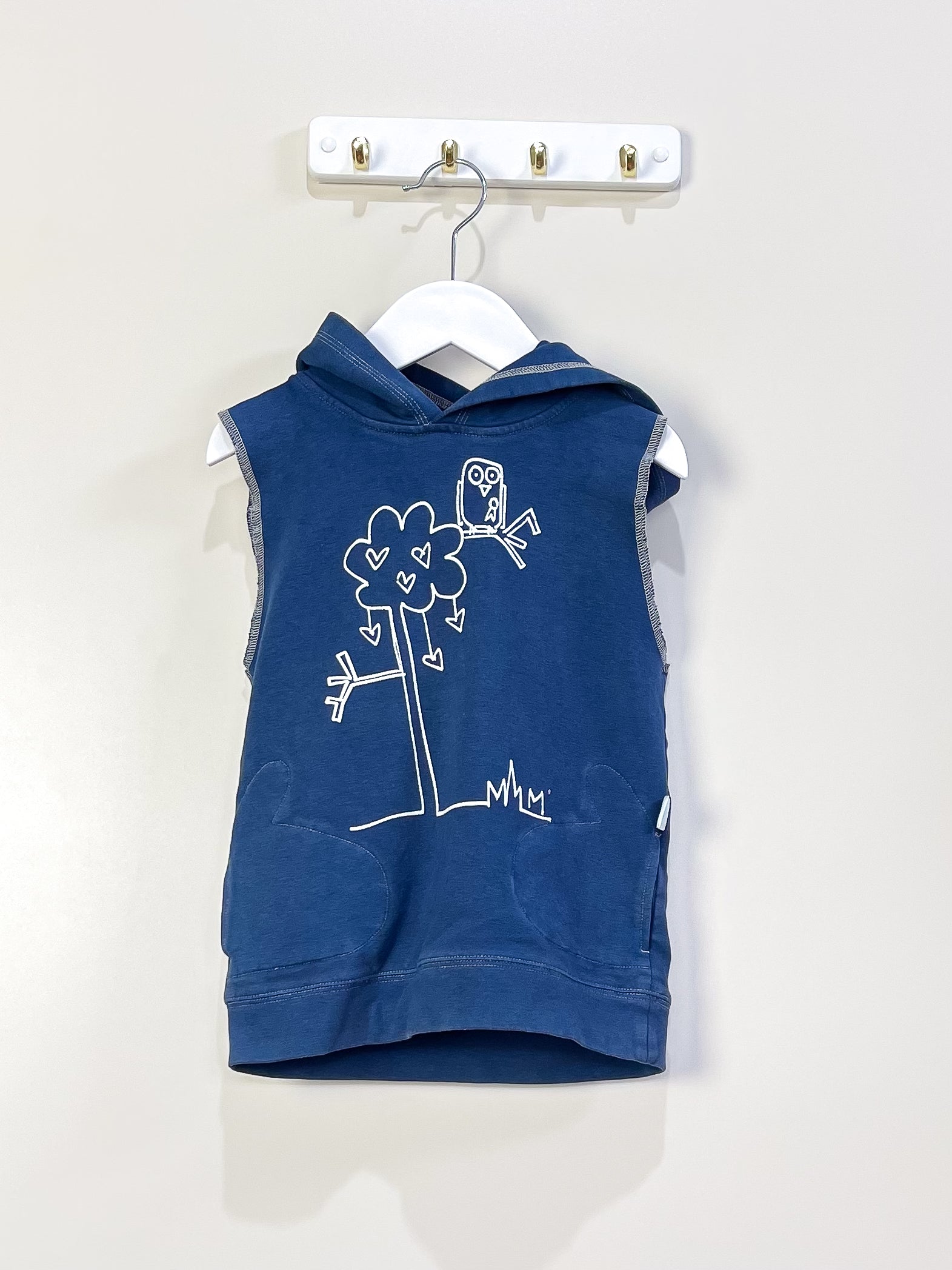 Minti sleeveless hoodie (4y)