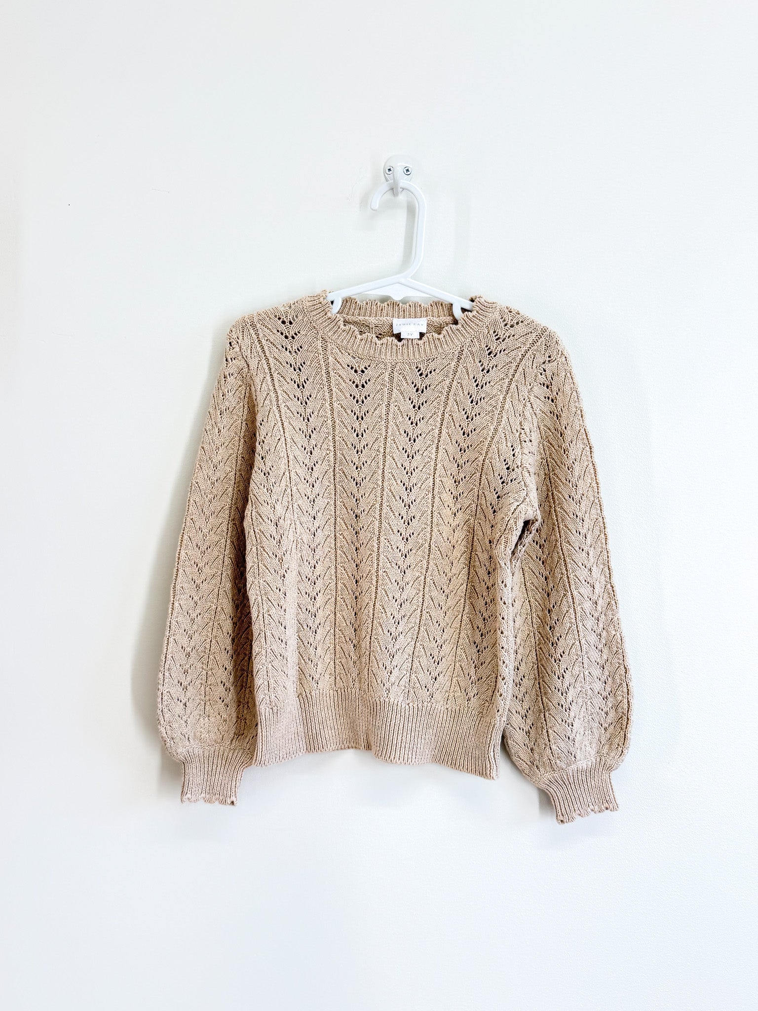 BNWOT Jamie Kay hannah knitted jumper - oatmeal marle (3y)