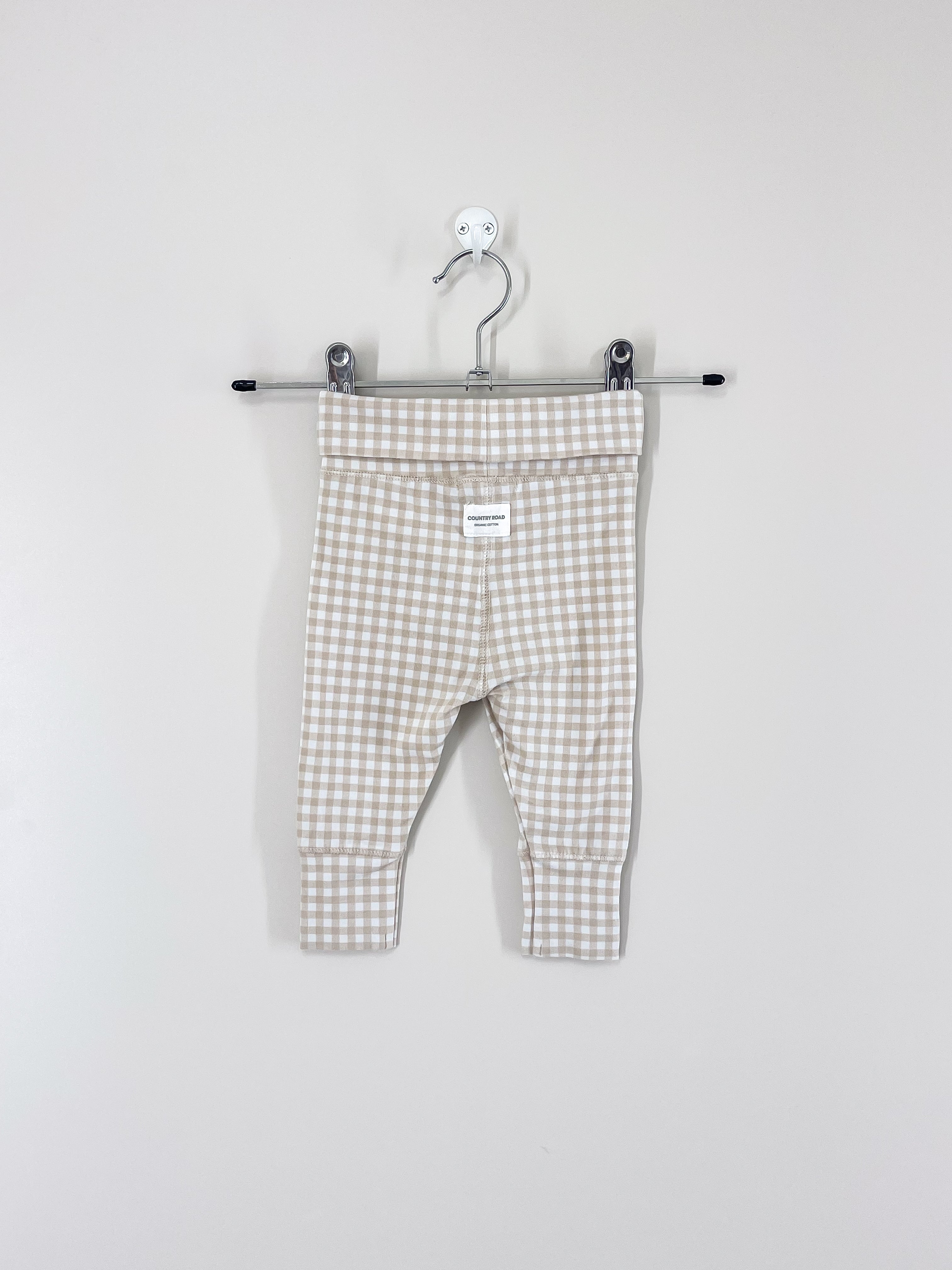 Country Road organic fold over leggings (3-6m)