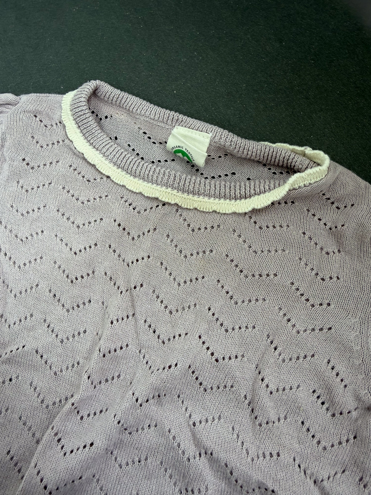 Nature Baby organic maeve tee - lilac pointelle (6-12m)