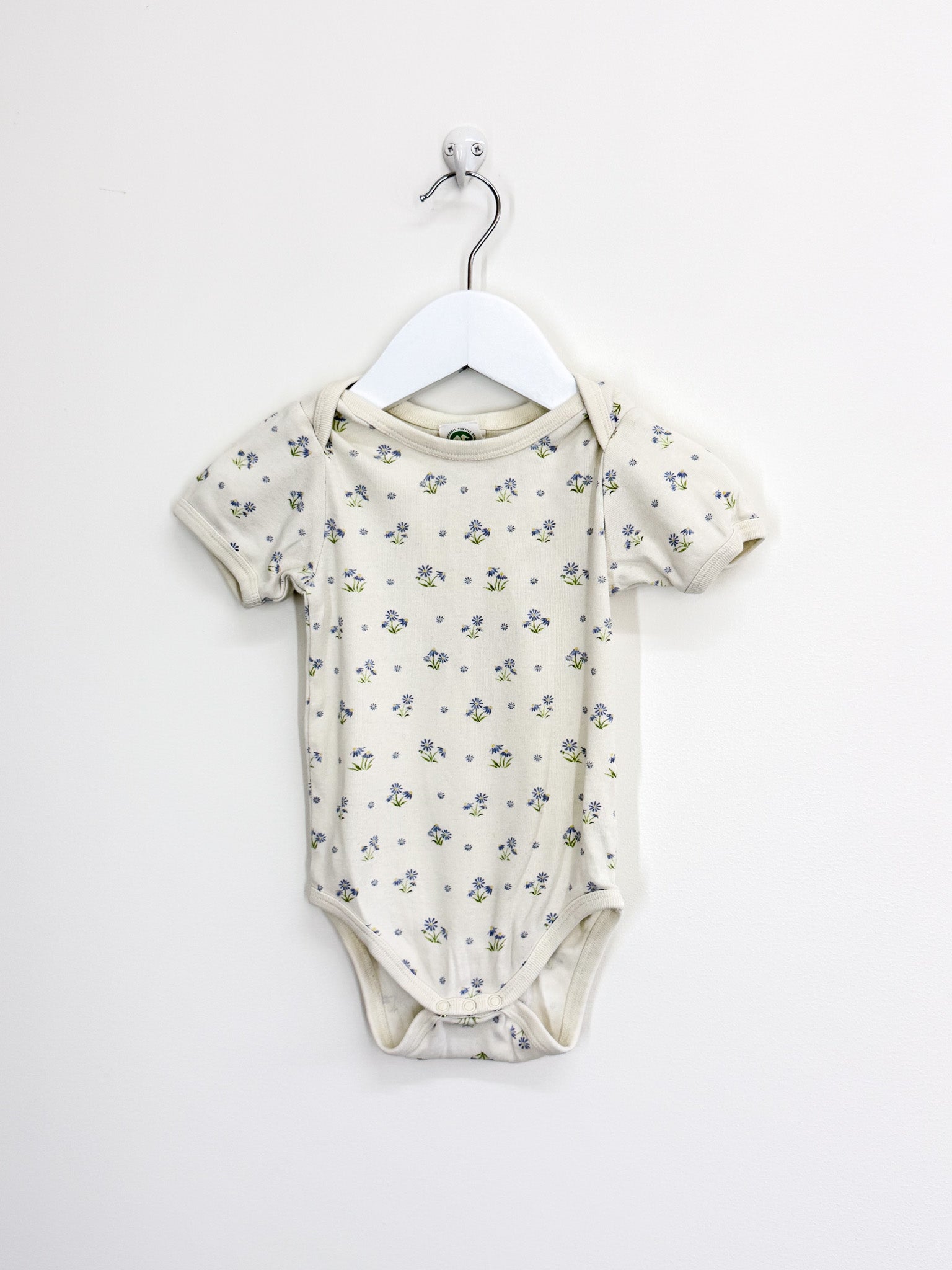 Nature Baby organic short sleeve bodysuit - daisy daze (6-12m)