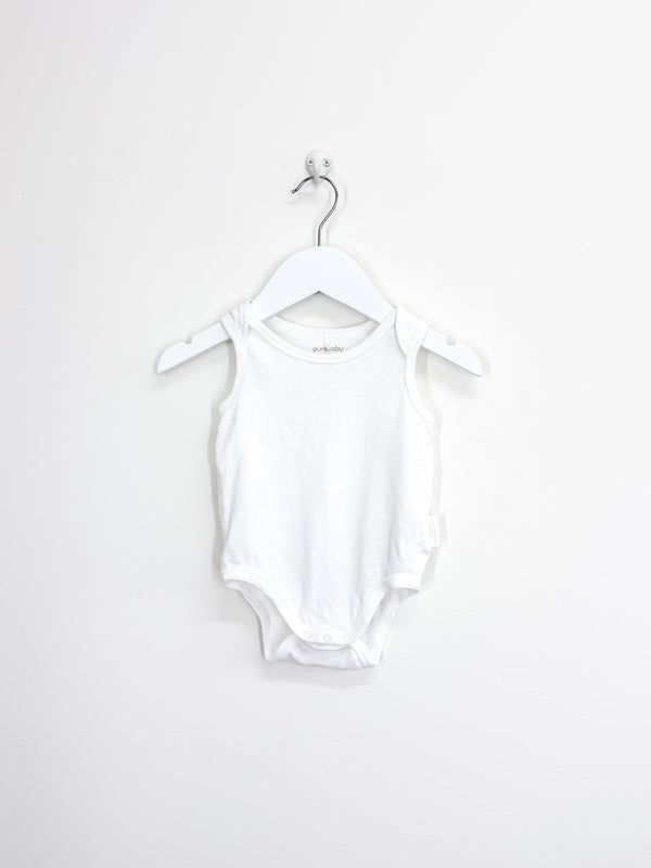 Purebaby Organic organic singletsuit - white (6-12m)