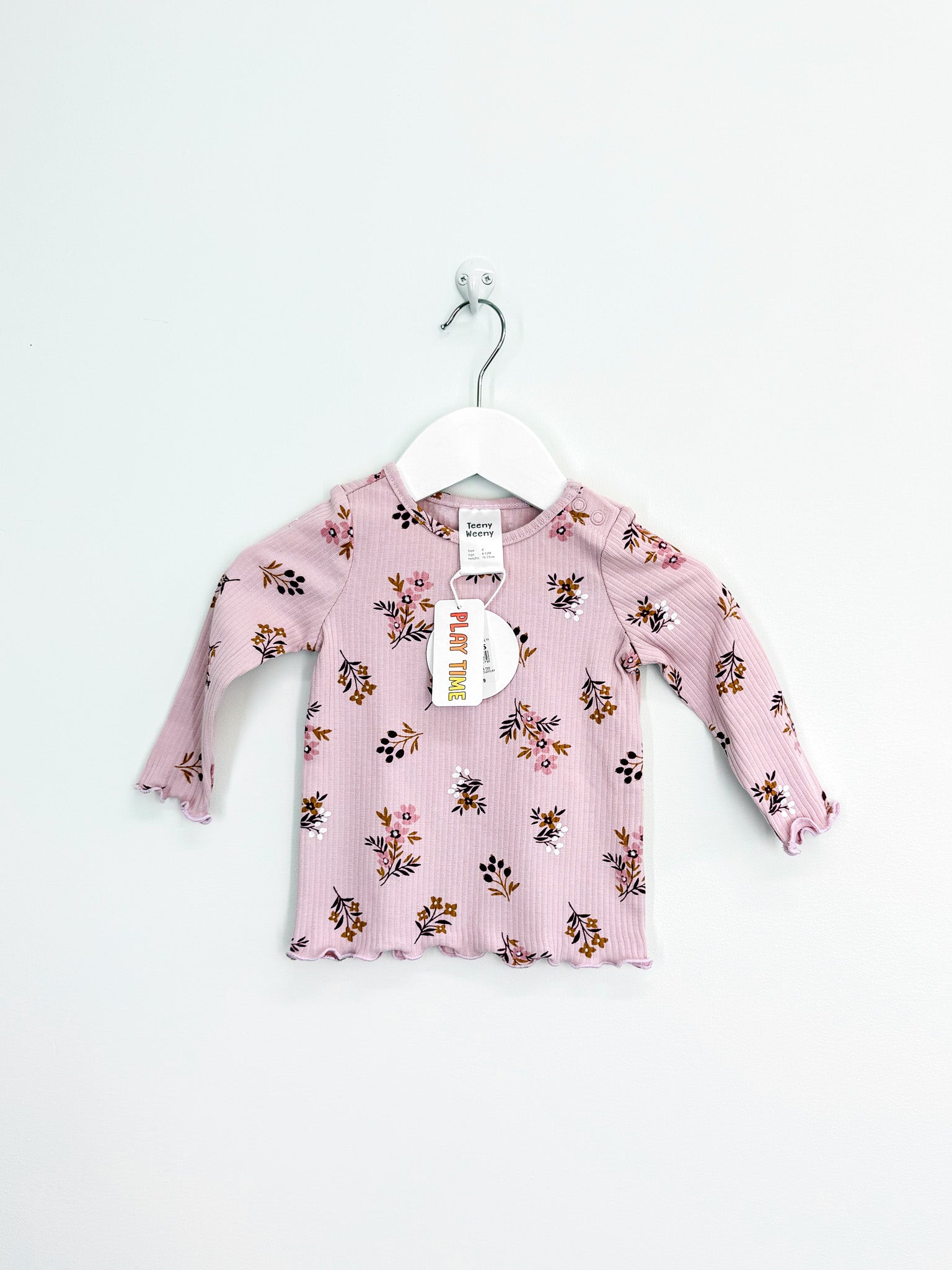 BNWT Teeny Weeny rib long sleeve tee (6-12m)
