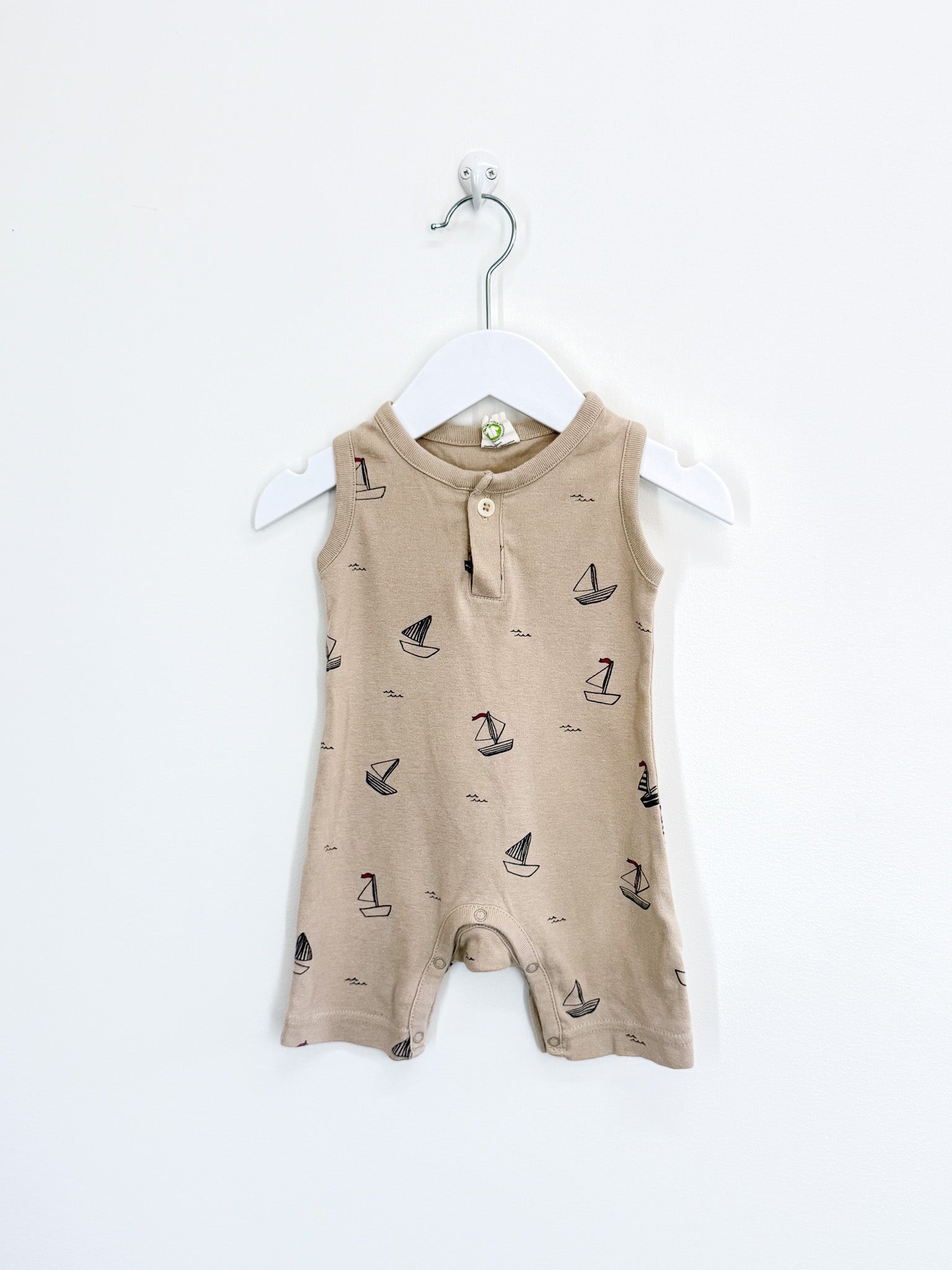 Nature Baby organic camper suit - sail boats (0-3m)