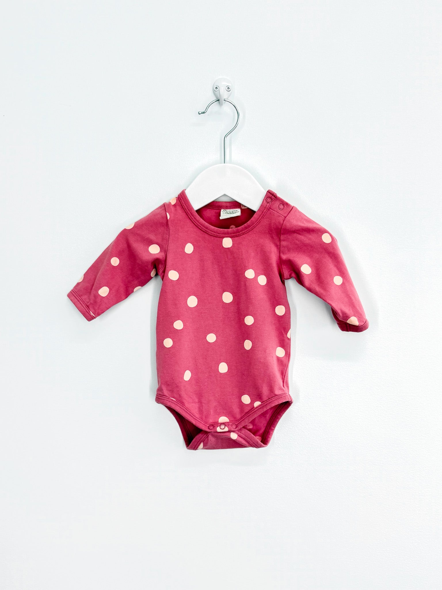 Nature Baby organic bodysuit - raspberry speckle (0-3m)
