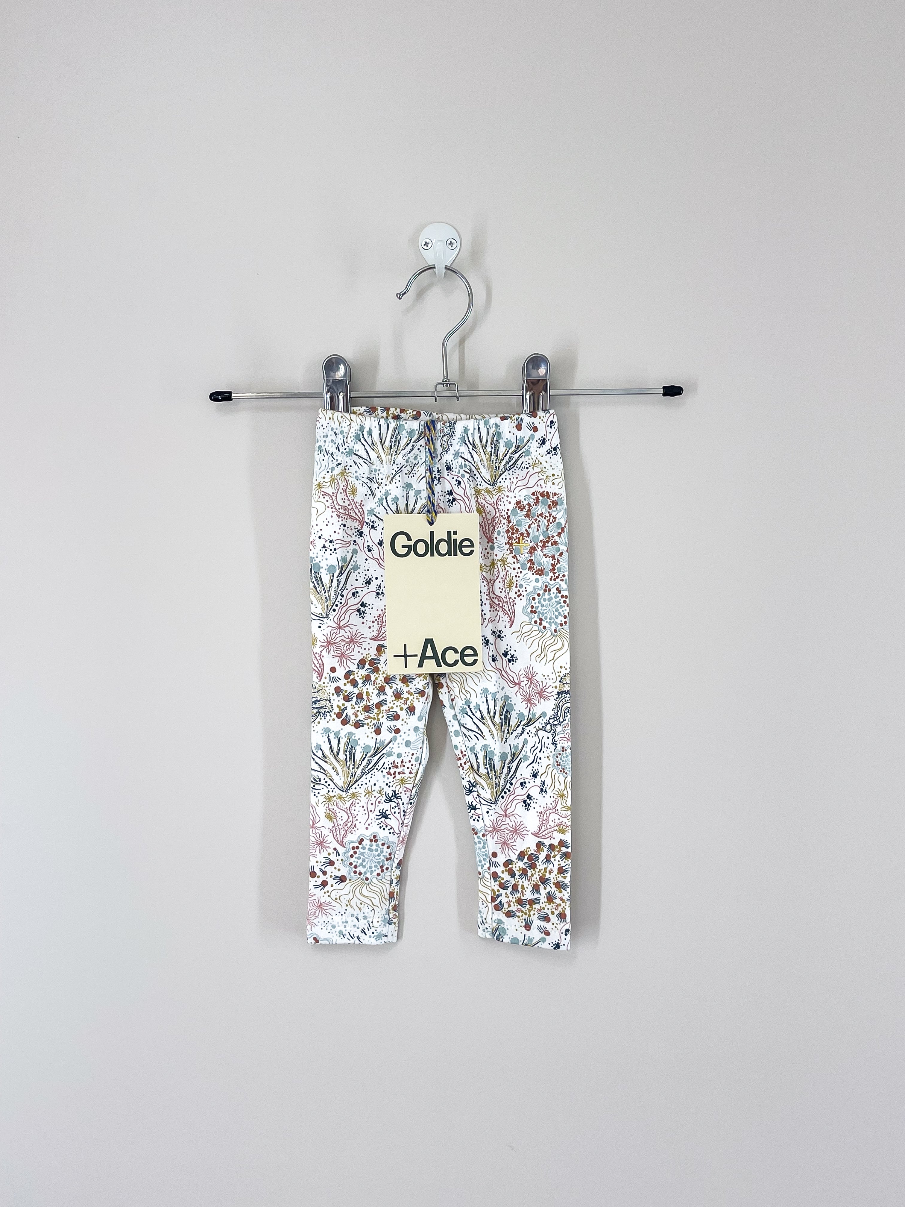 BNWT Goldie + Ace sea flowers leggings (0-3m)