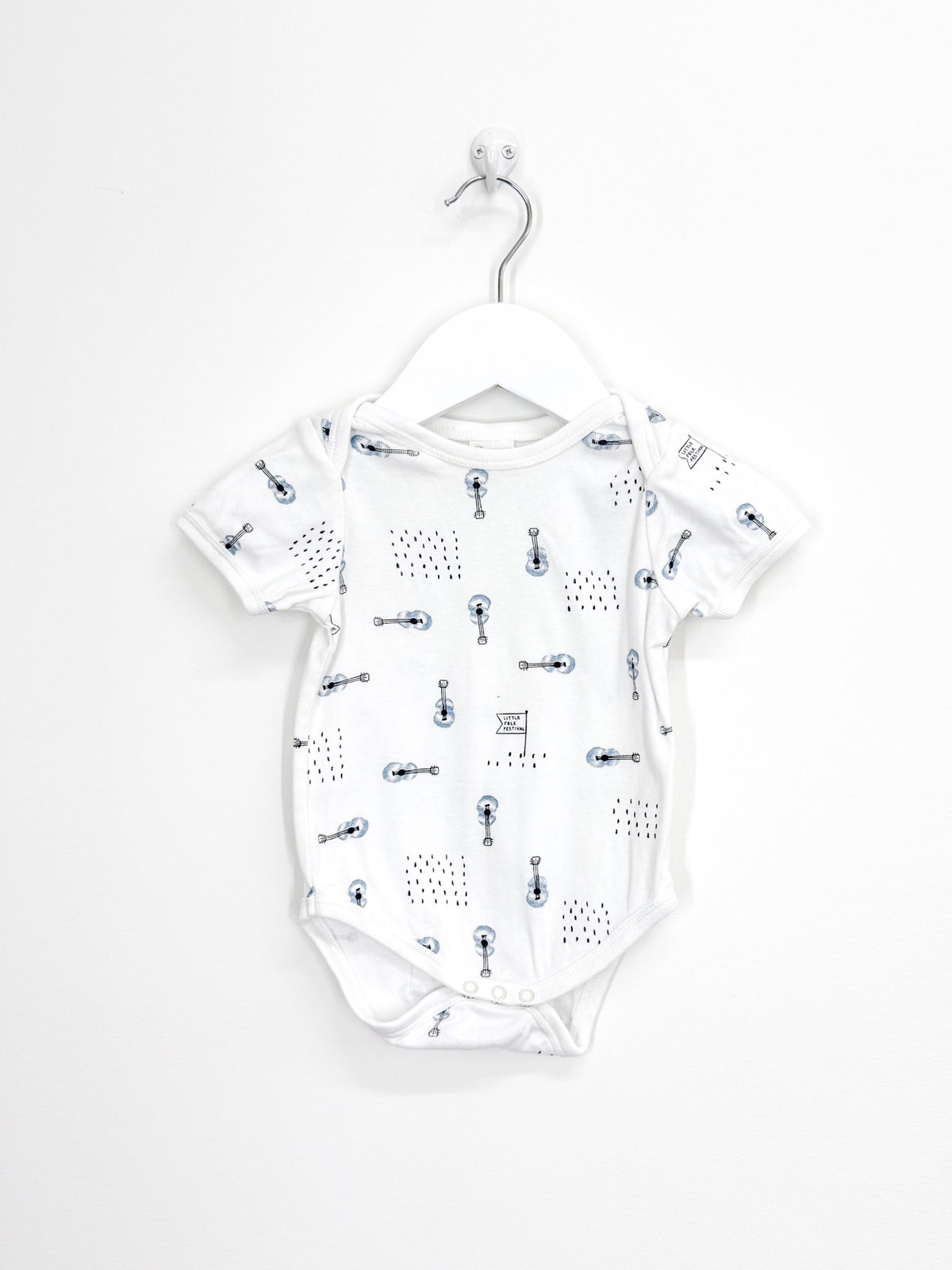Nature Baby organic short sleeve bodysuit - little folk festival (3-6m)