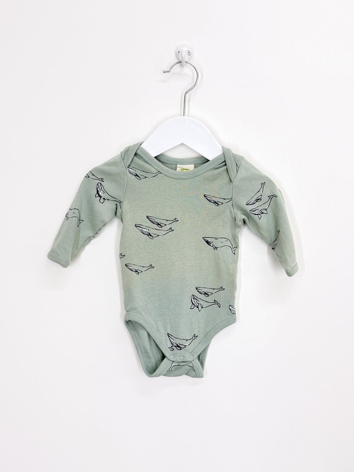 Nature Baby organic long sleeve bodysuit - humpback whale (0-3m)
