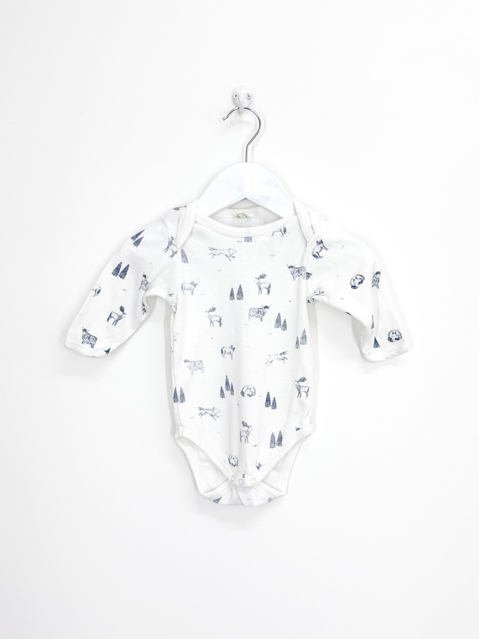 Nature Baby organic long sleeve bodysuit - forest (3-6m)