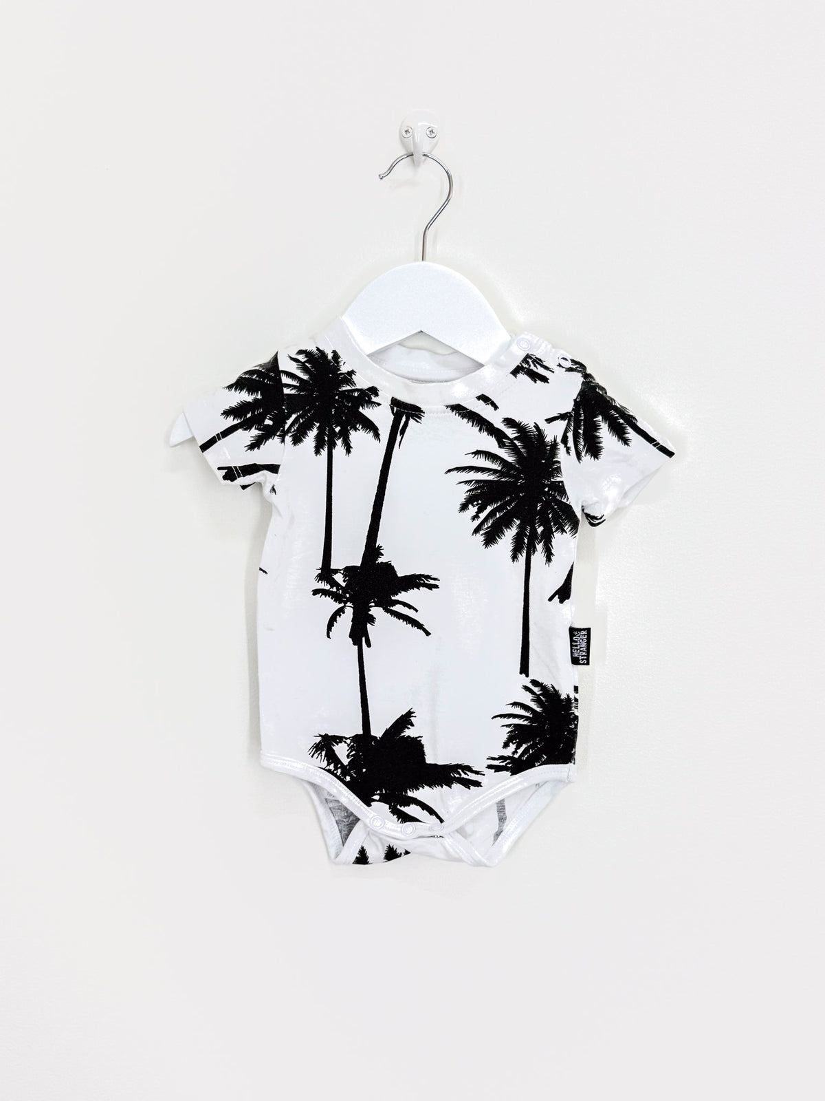 Hello Stranger short sleeve bodsyuit - palms (3-6m)