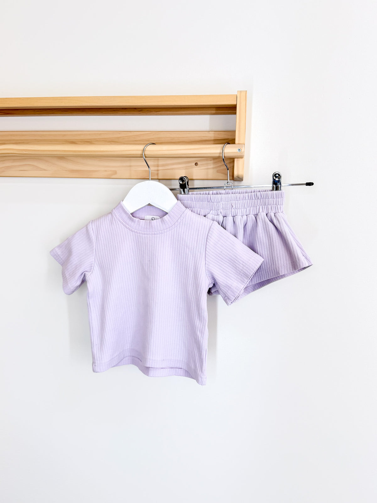 Sienna Blair lilac ribbed set (6-12m)