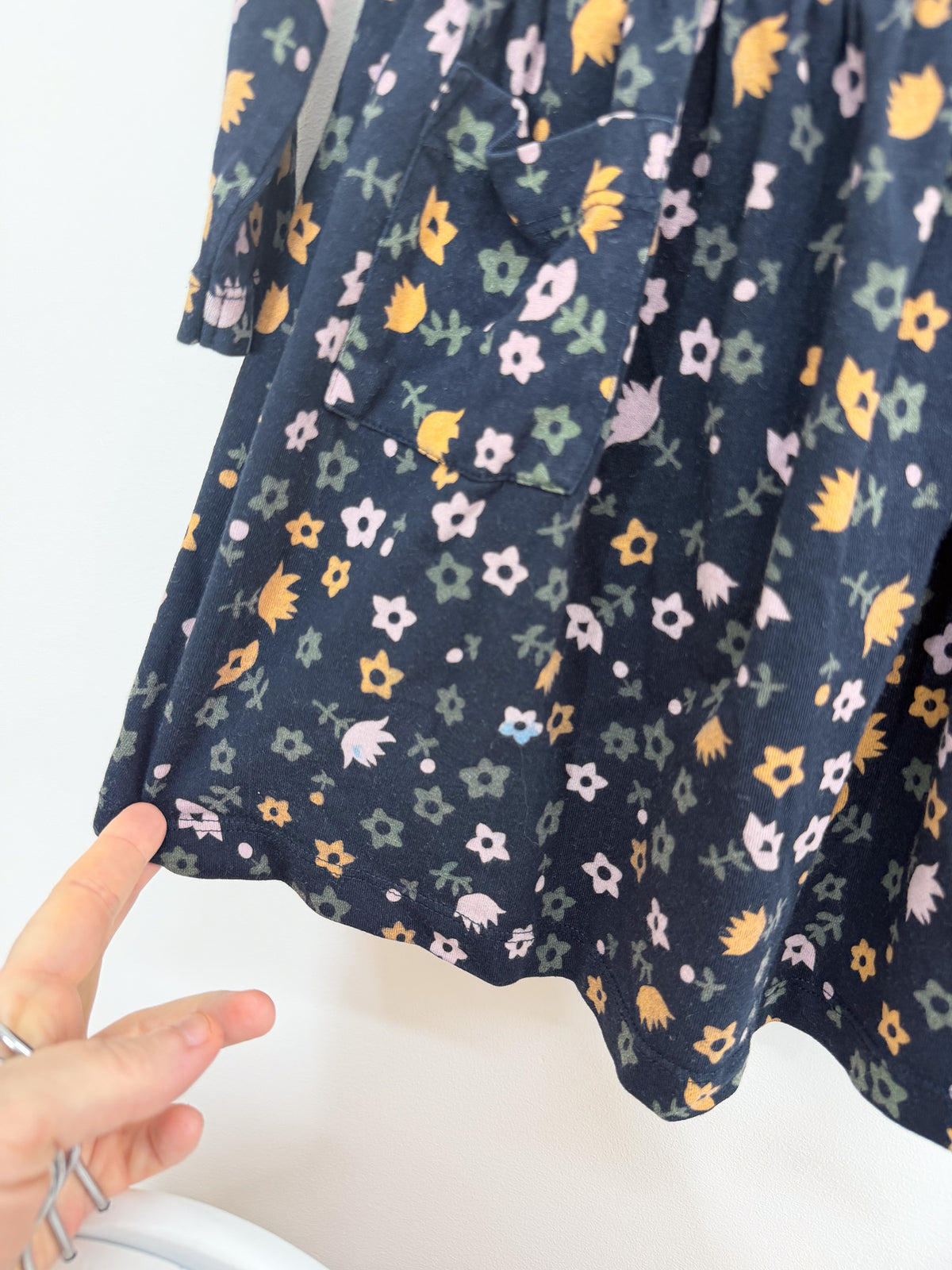 Nature Baby organic twirl dress - navy pollyanna (2y)