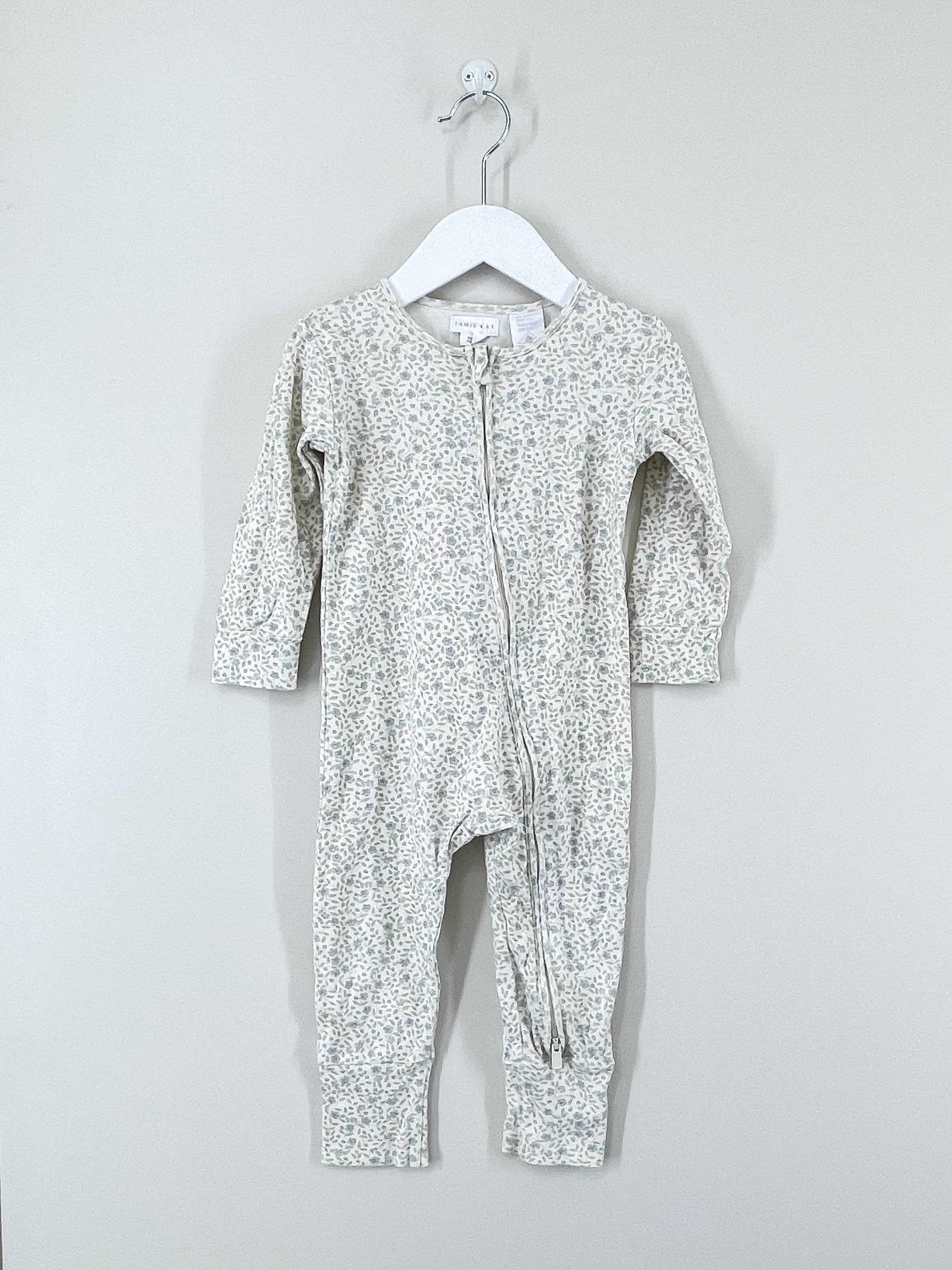 Jamie Kay organic frankie zip one piece - elodie whisper white (2y)