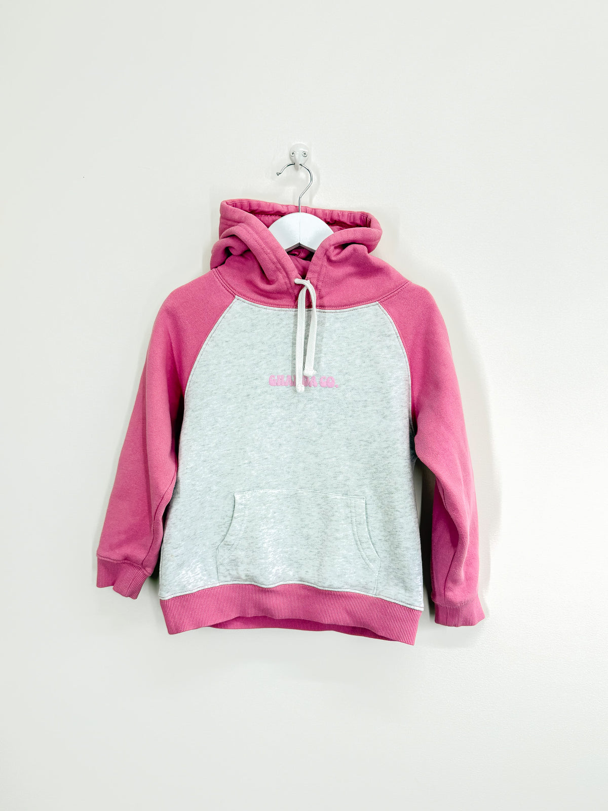 Ghanda logo hoodie pink (5-6y)